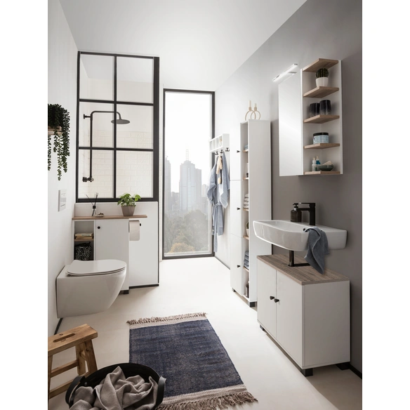 LED-Spiegelschrank »Lugo«, BxH: 49,7 x 74,8 cm, kreideweiß