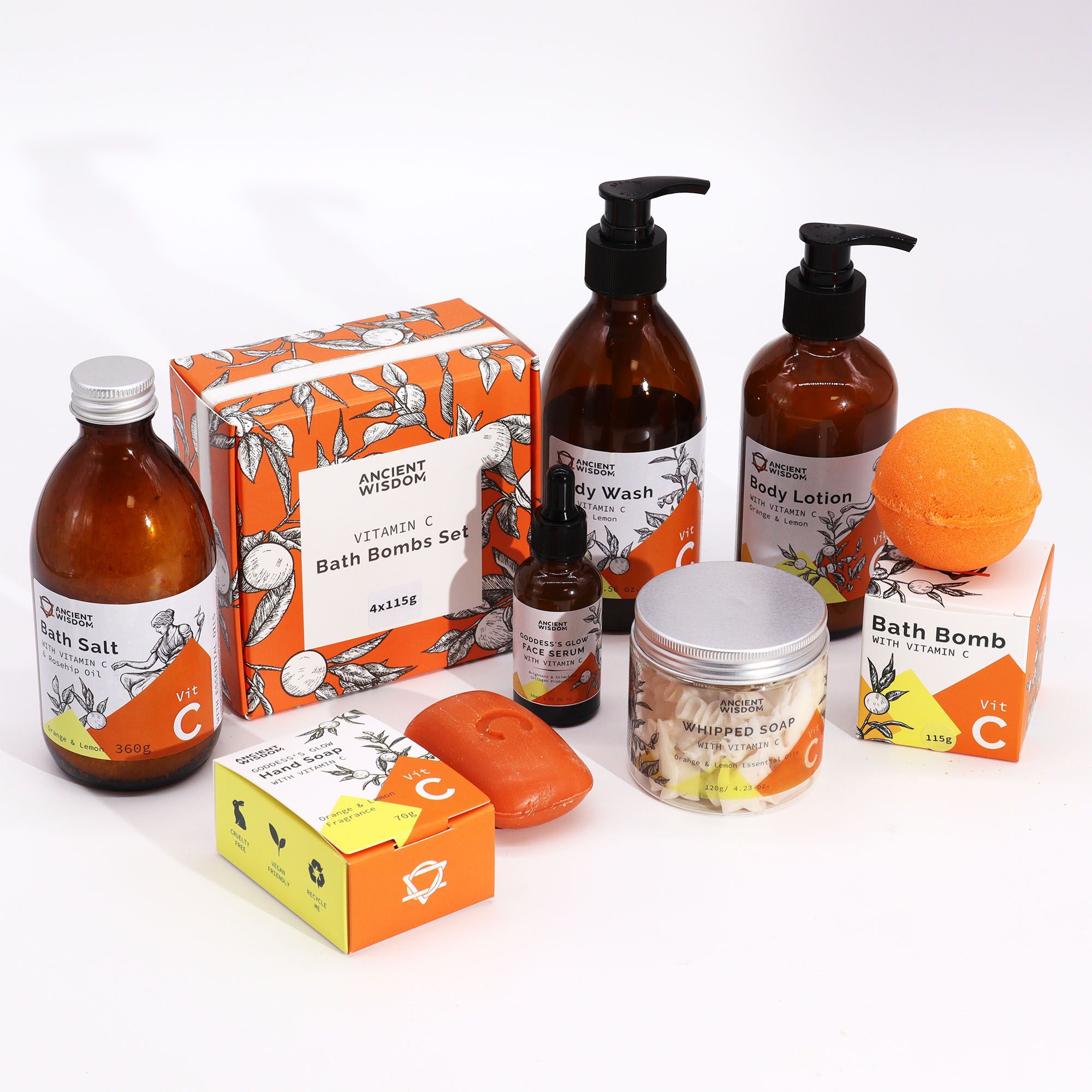 KDMD Aromatherapy Body Wash with Vitamin C - Orange & Lemon