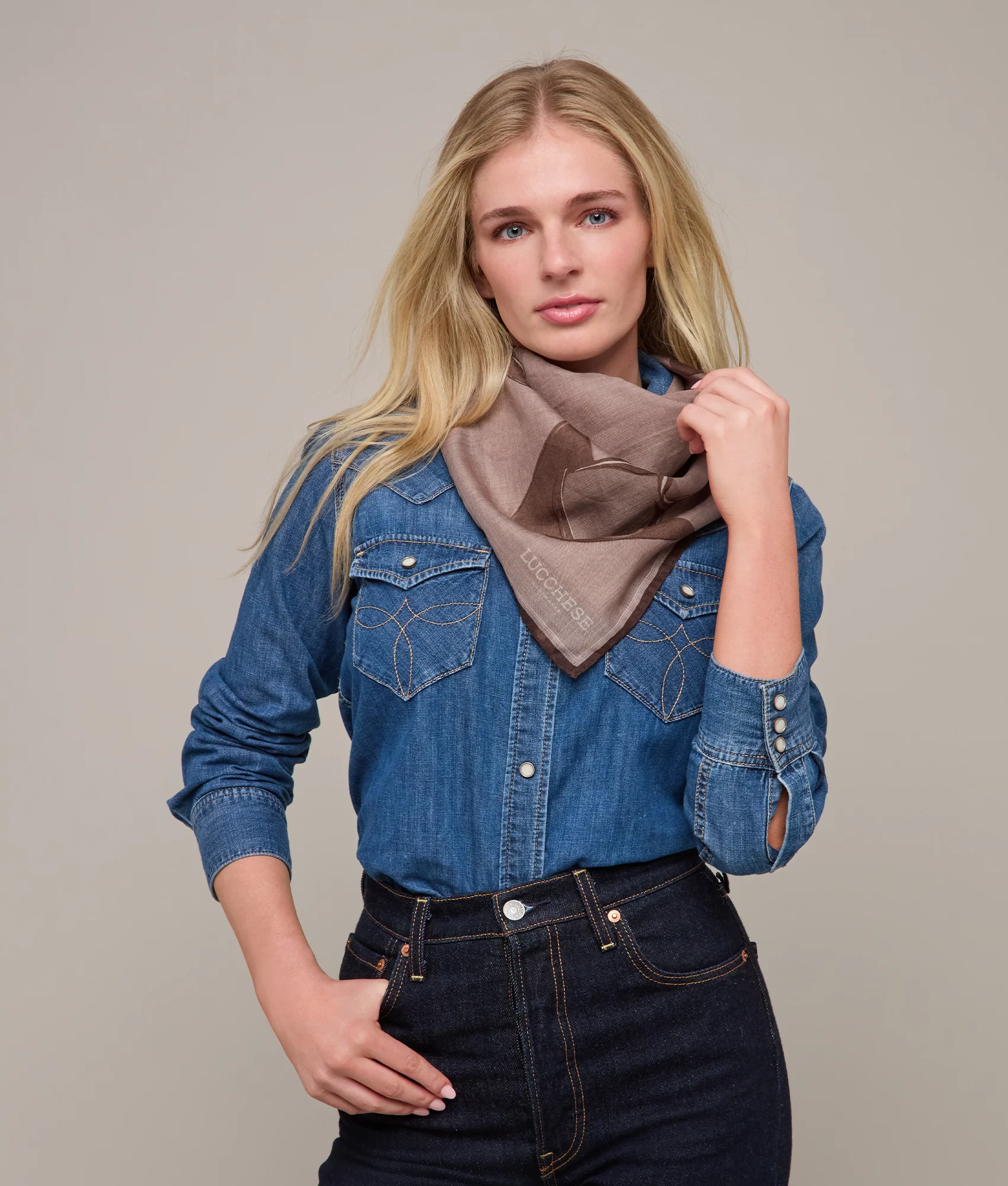 Nine-Gallon Hat Scarf - Taupe