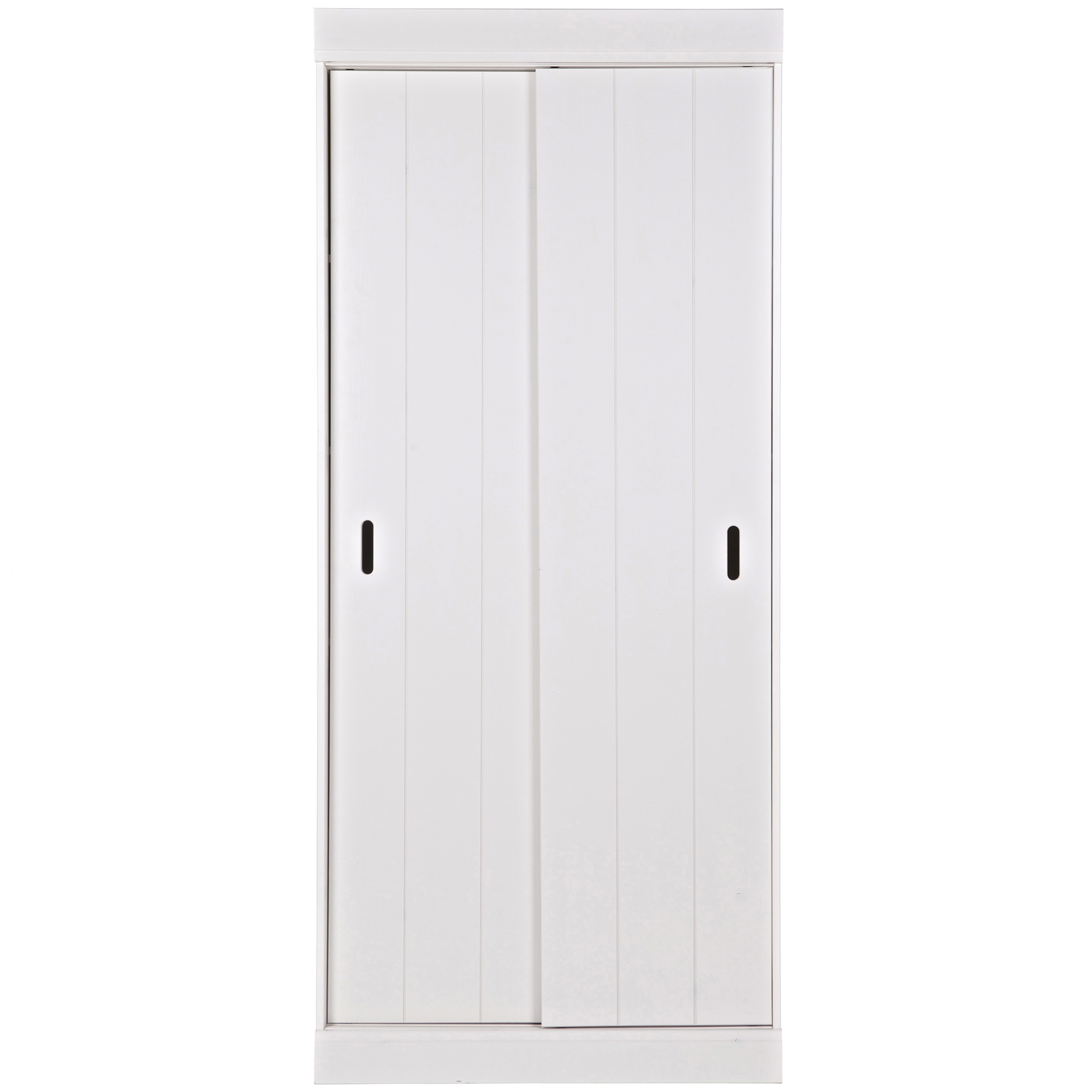 WOOOD plankenkast met schuifdeuren Row - Grenen - Wit - 195x85x44