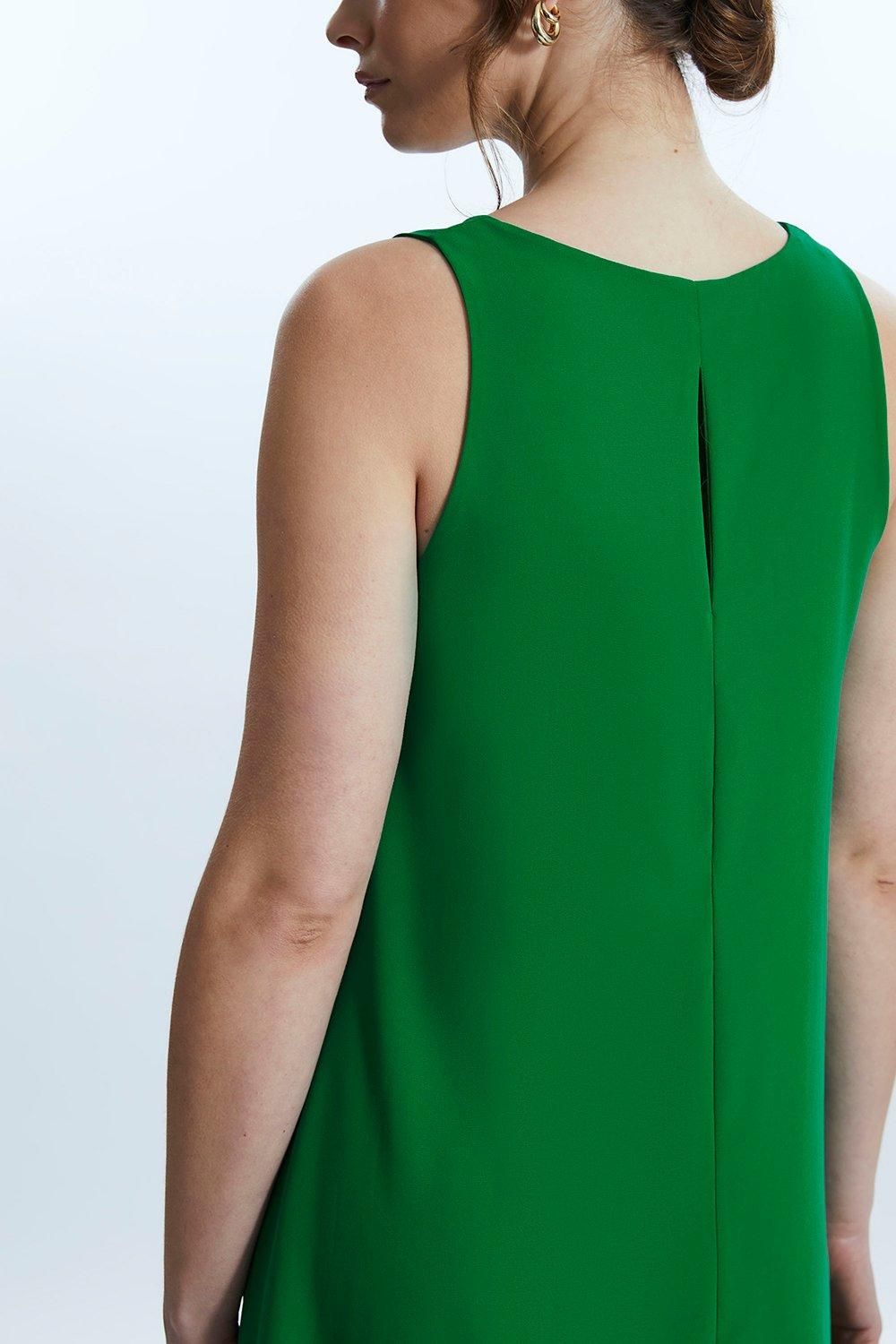 James Lakeland Sleeveless Wave Hem Dress Green