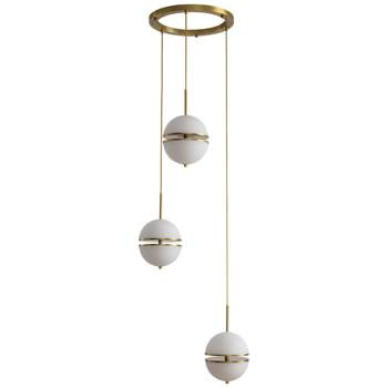 LAMPA WISZĄCA LED SFERA-3 nowoczesna 50cm złota