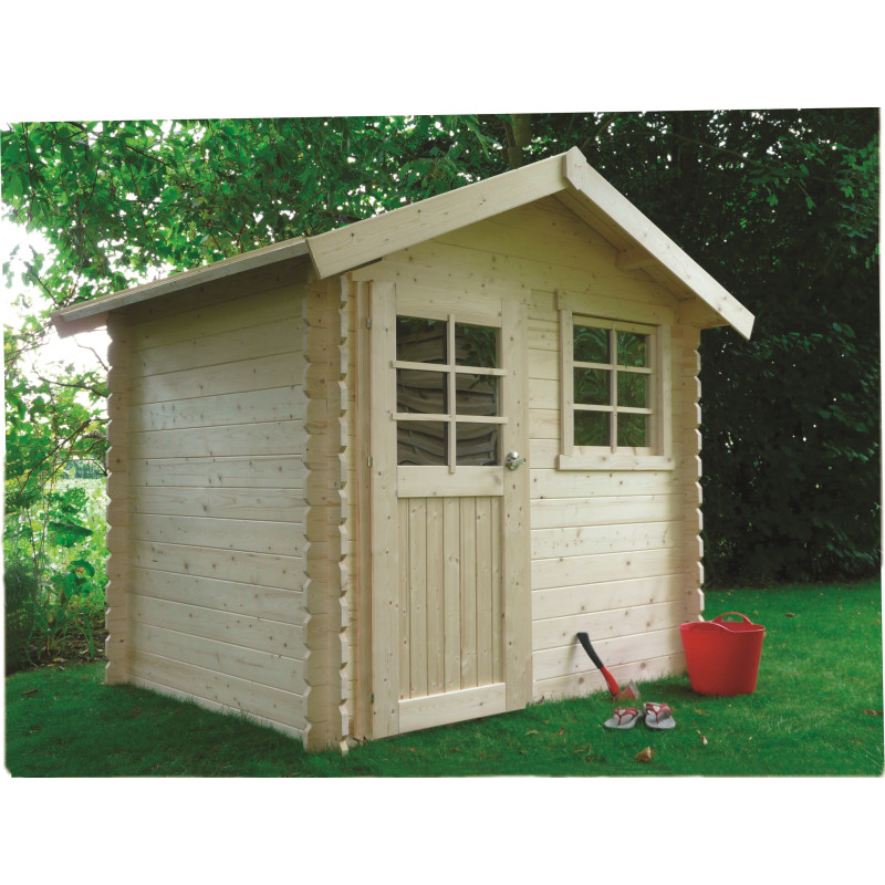 Abri de jardin en bois Laval traité 28 mm 2,38 x 1,98 m SOLID