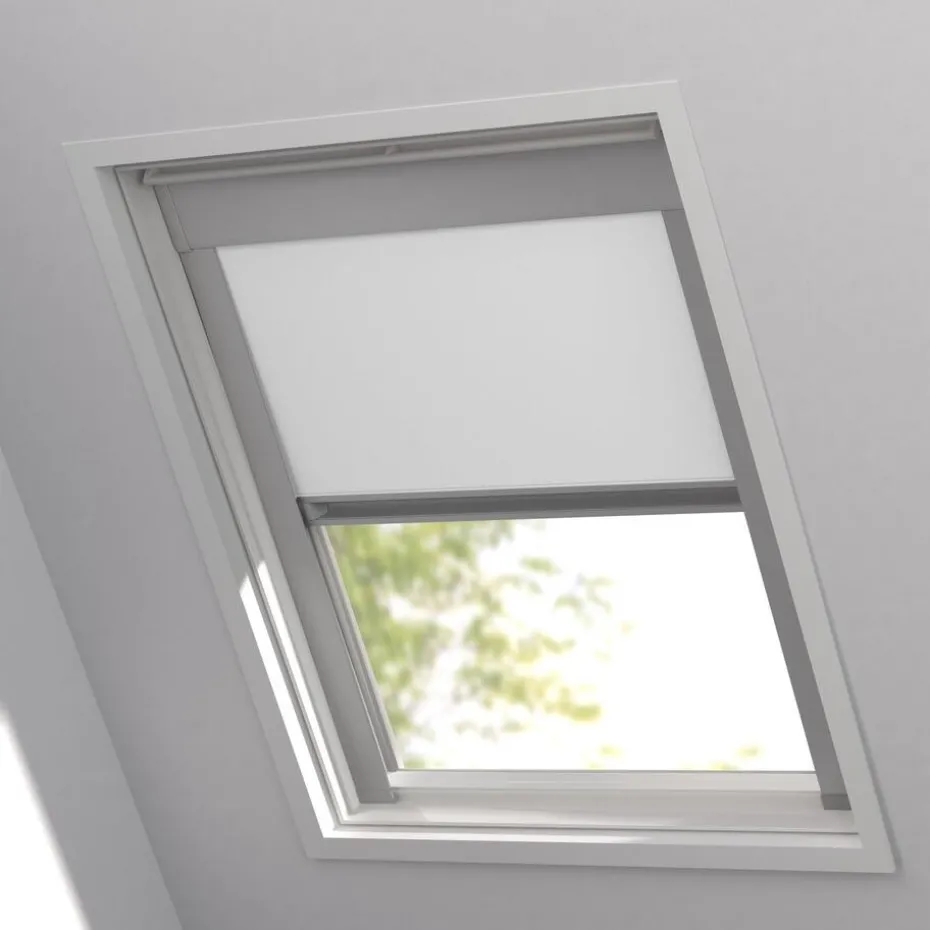 Kwantum Dakraam Rolgordijnen | Rolgordijnen | Fenstr Dakraam Rolgordijn Dave  Verduisterend Wit