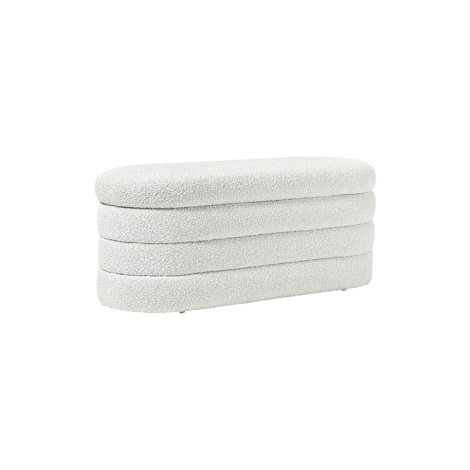 Alto Bench with Storage Space, boucl&eacute; off white