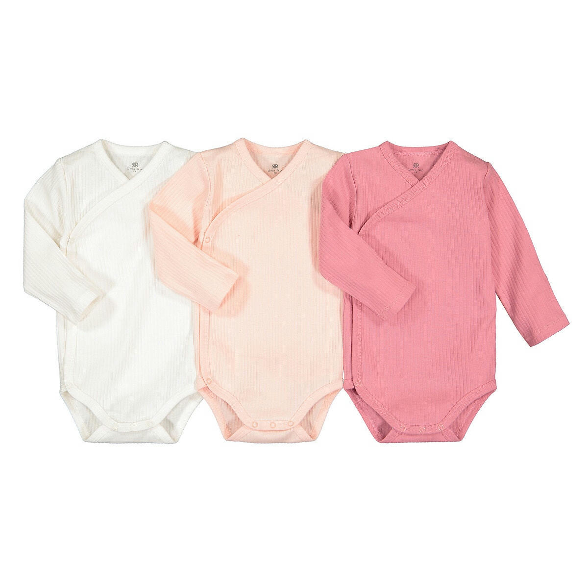 Lot de 3 bodies naissance en coton bio