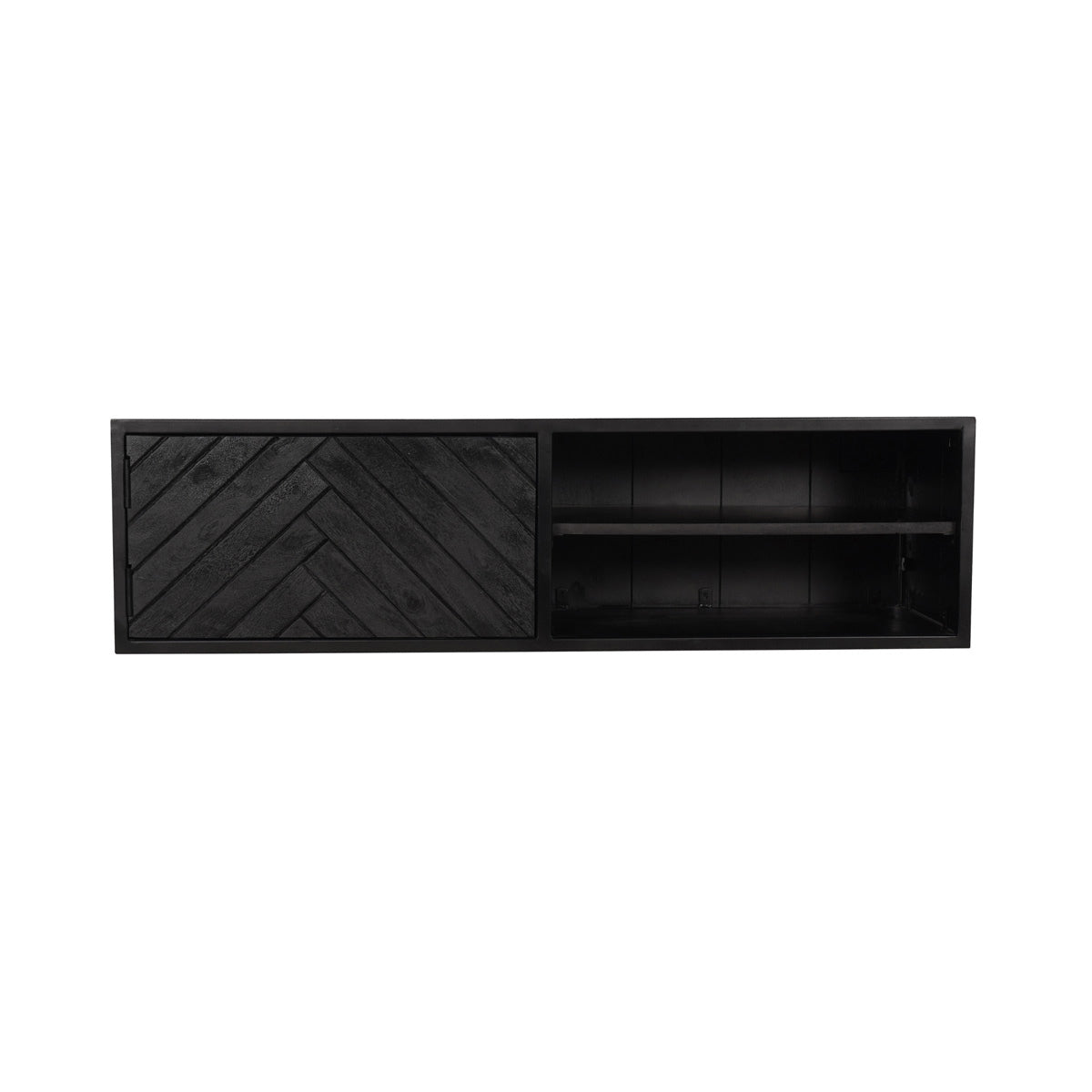 StarFurn Zwevend Tv-meubel New York - Zwart Hout - 120x35x33cm