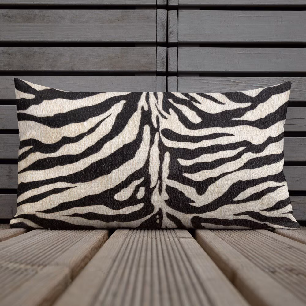 Zebra Print Pillow, Animal Accent Pillows, Zebra Sofa Pillow, Animal Print, Animal Decor, Modern Decor, Pillows For Staging, She-Shed Decor