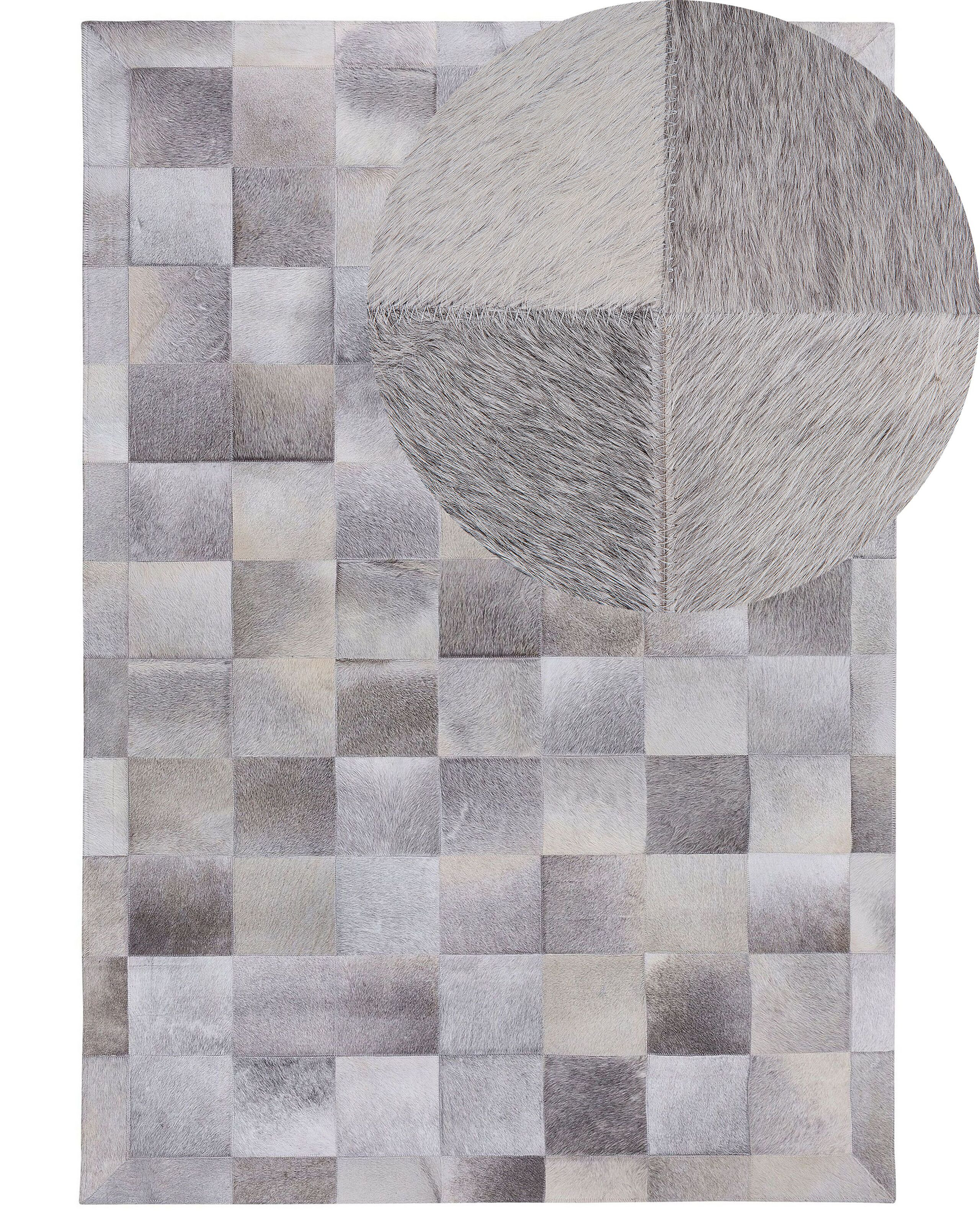 Dywan 140x200 cm jasnoszary geometryczny