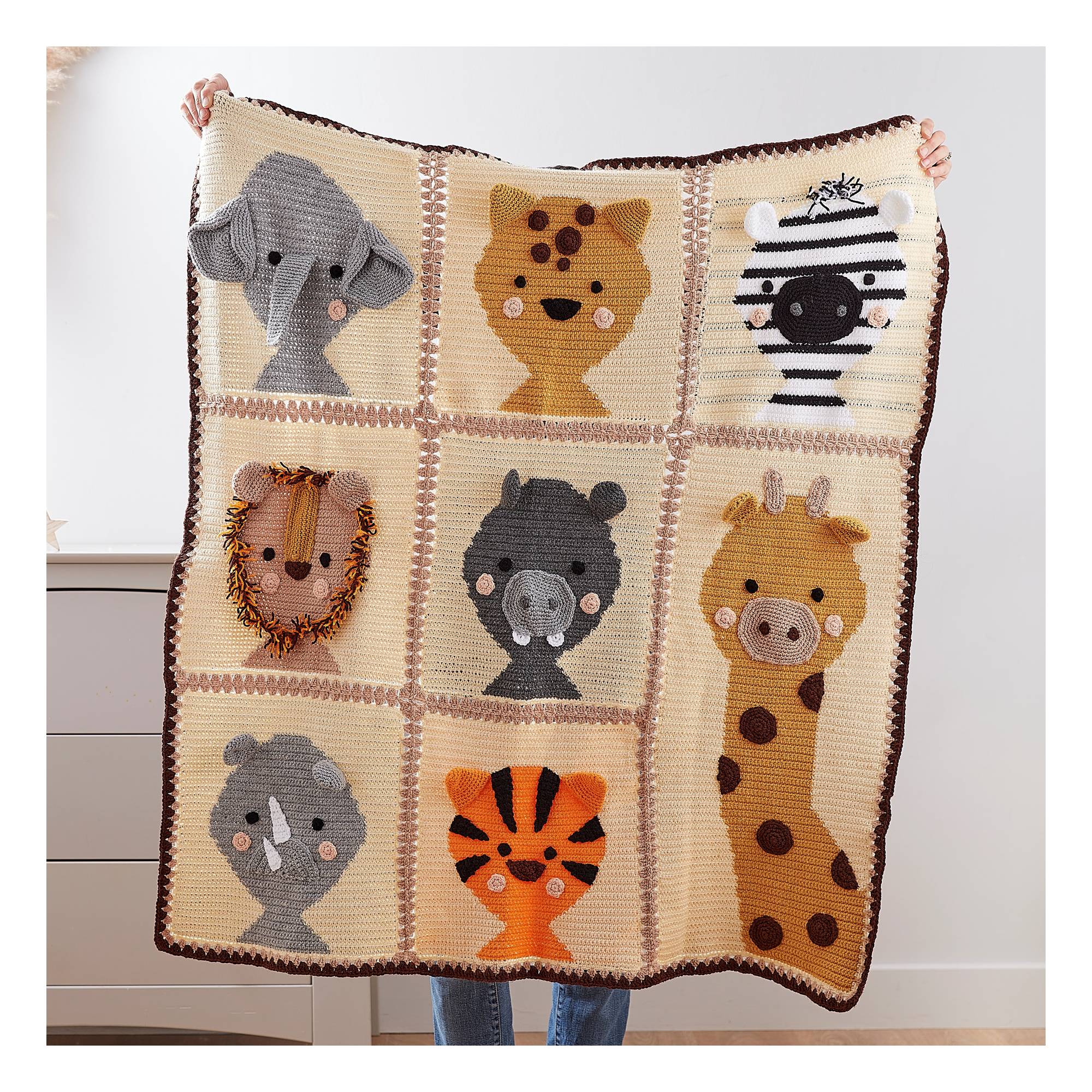 Knitcraft Crochet Animal Blanket Digital Pattern 0284