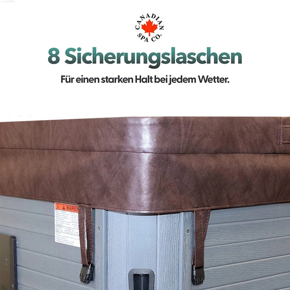 Whirlpoolabdeckung, 3900 x 2280 cm, braun, für 4 m Swim Spa, UV-beständig