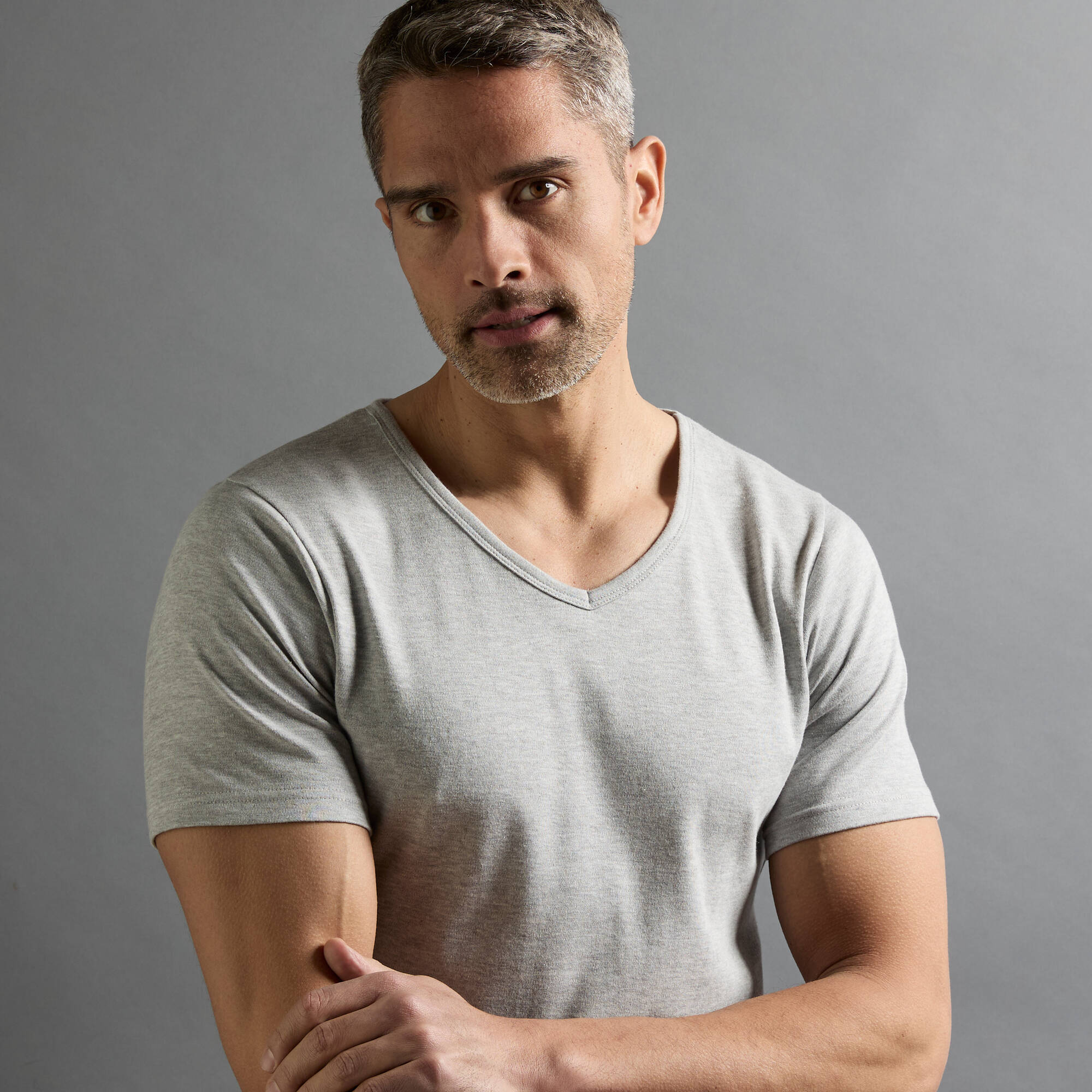 T-shirt sous-v&ecirc;tement homme col V manches courtes chaleur douce - lot de 2