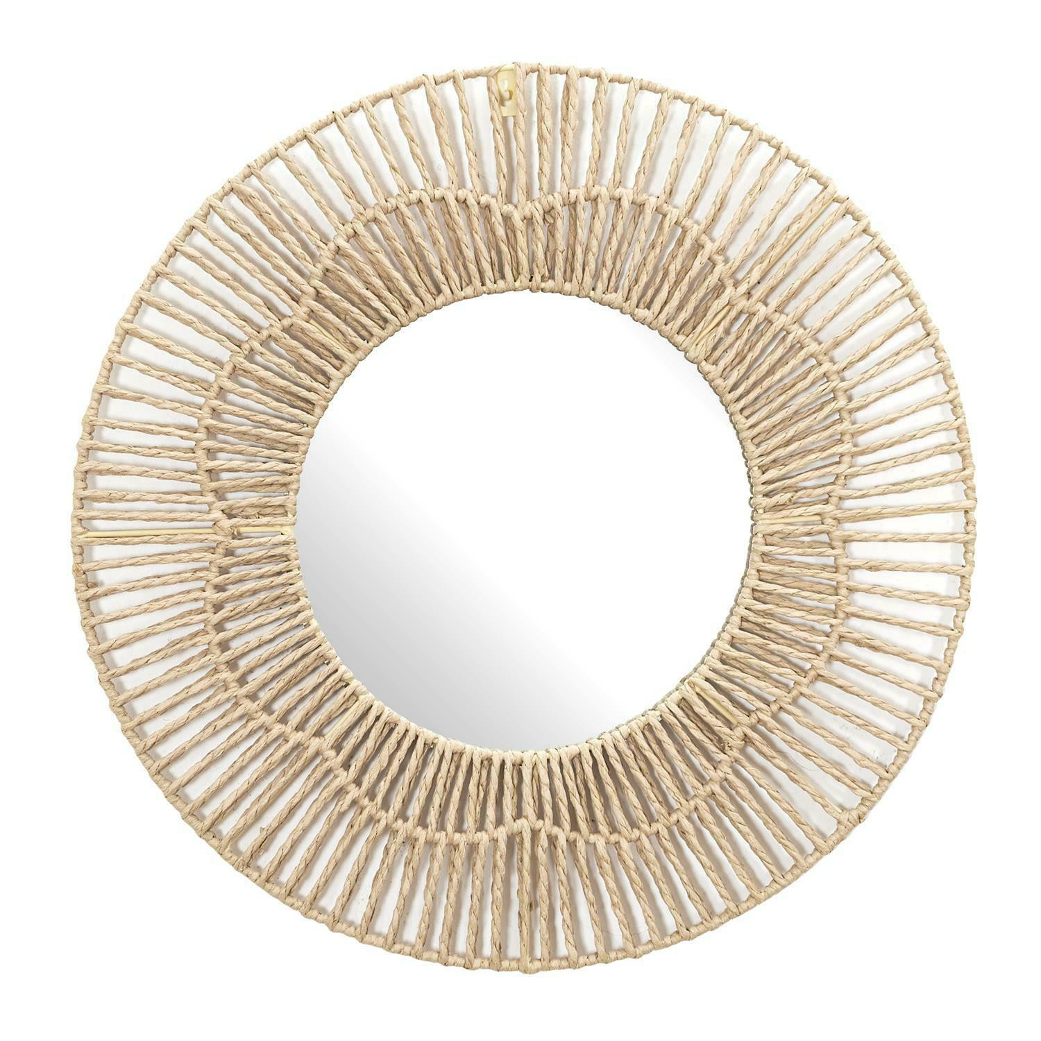 Lustro Nairobia okrągłe 50 cm w stylu boho plecione