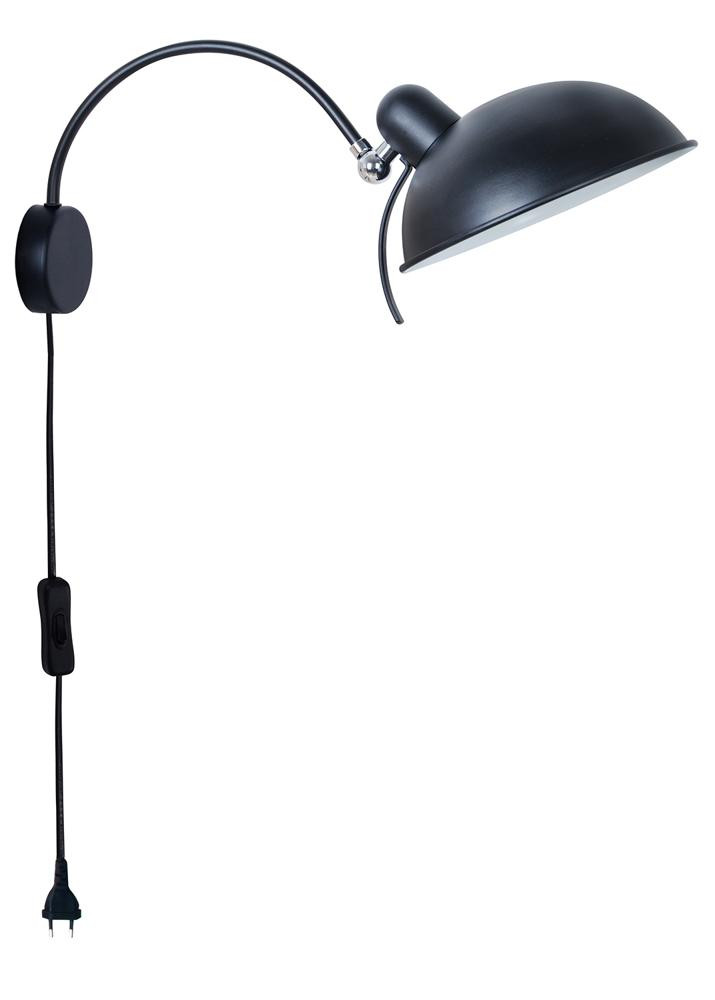 Lampa kinkiet NORA 1x40w e14 czarny