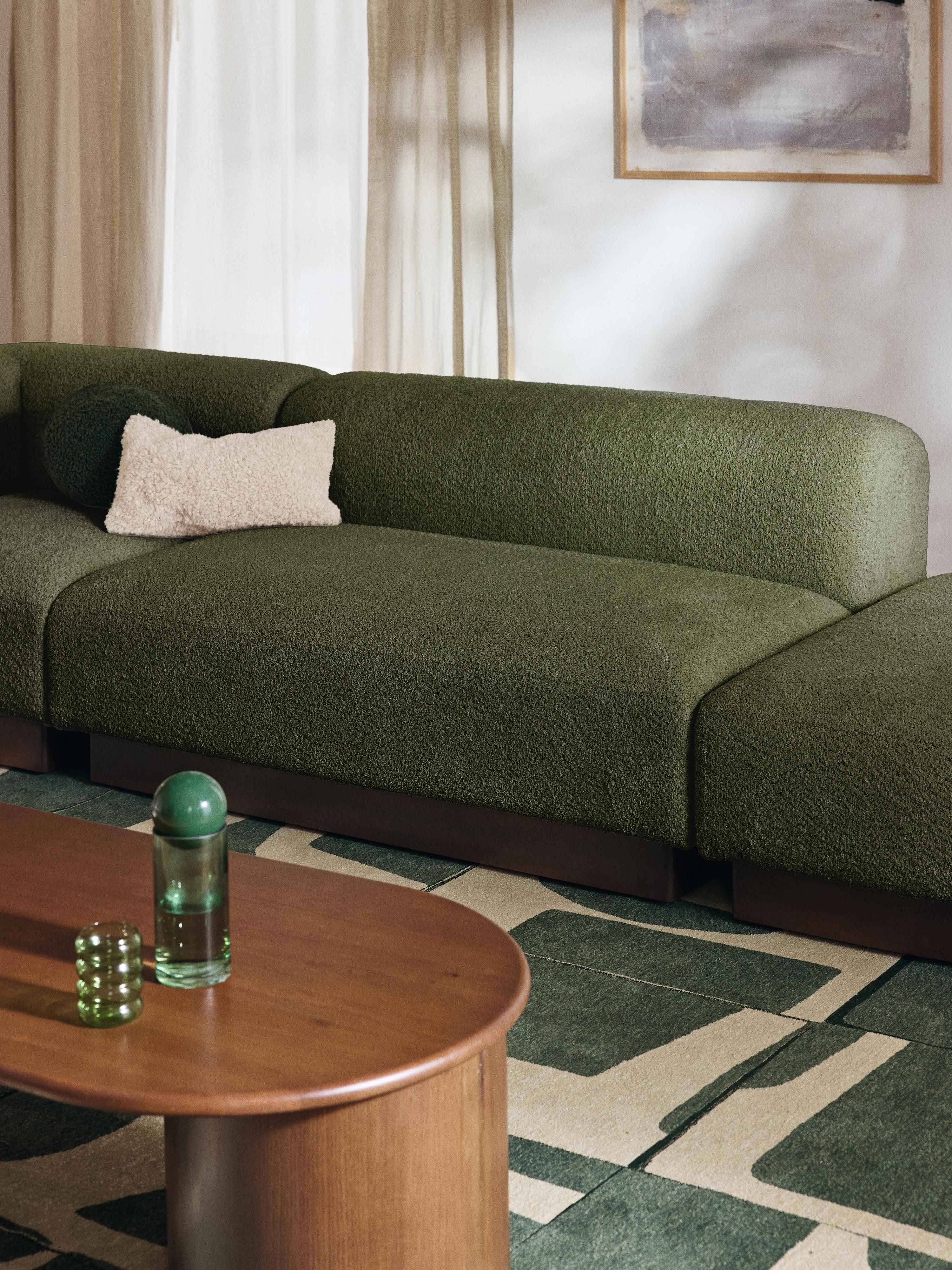 Sofa Natalie (2-Sitzer) aus Teddy-Bouclé
