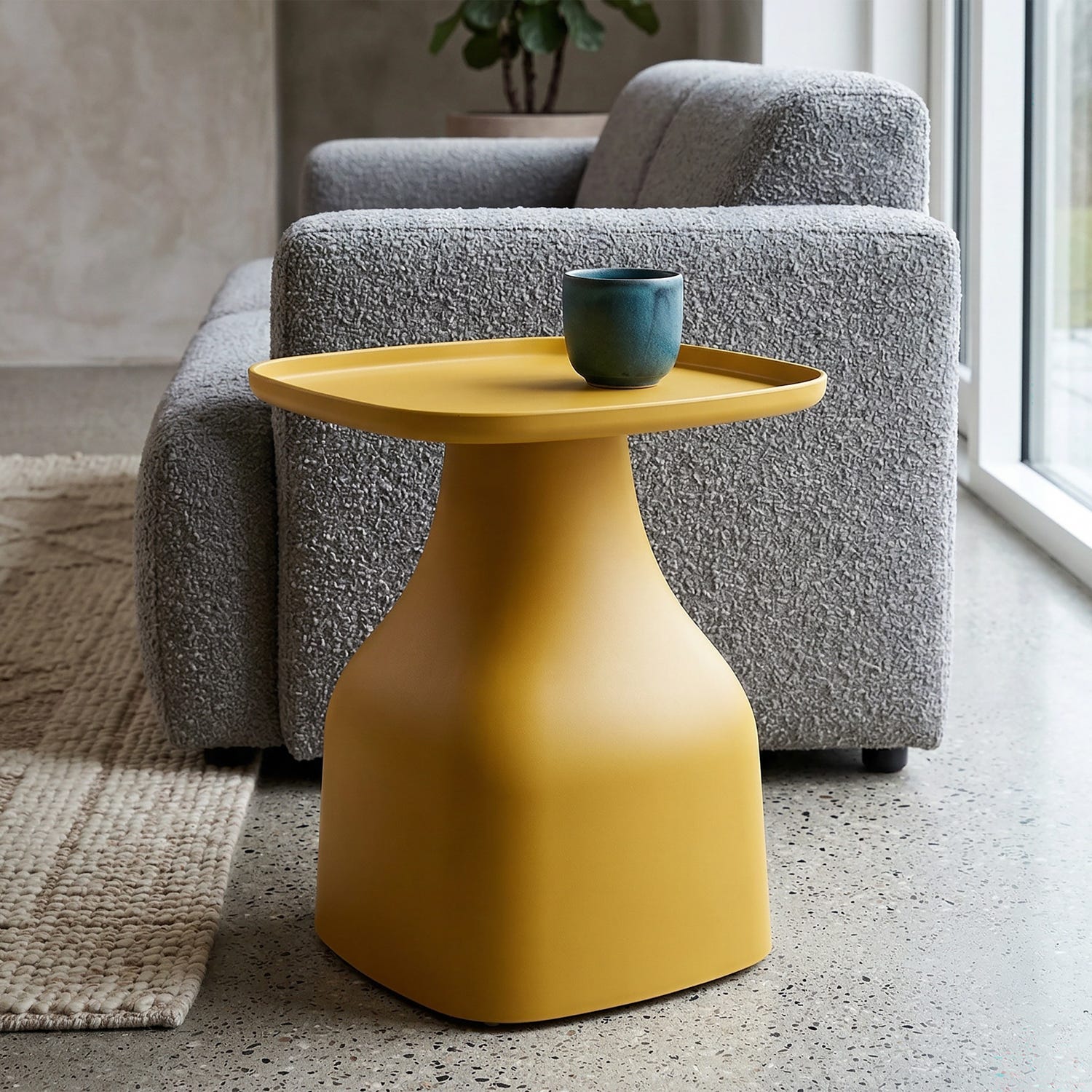 Tavolino Gea giallo 50 cm Mauro Ferretti