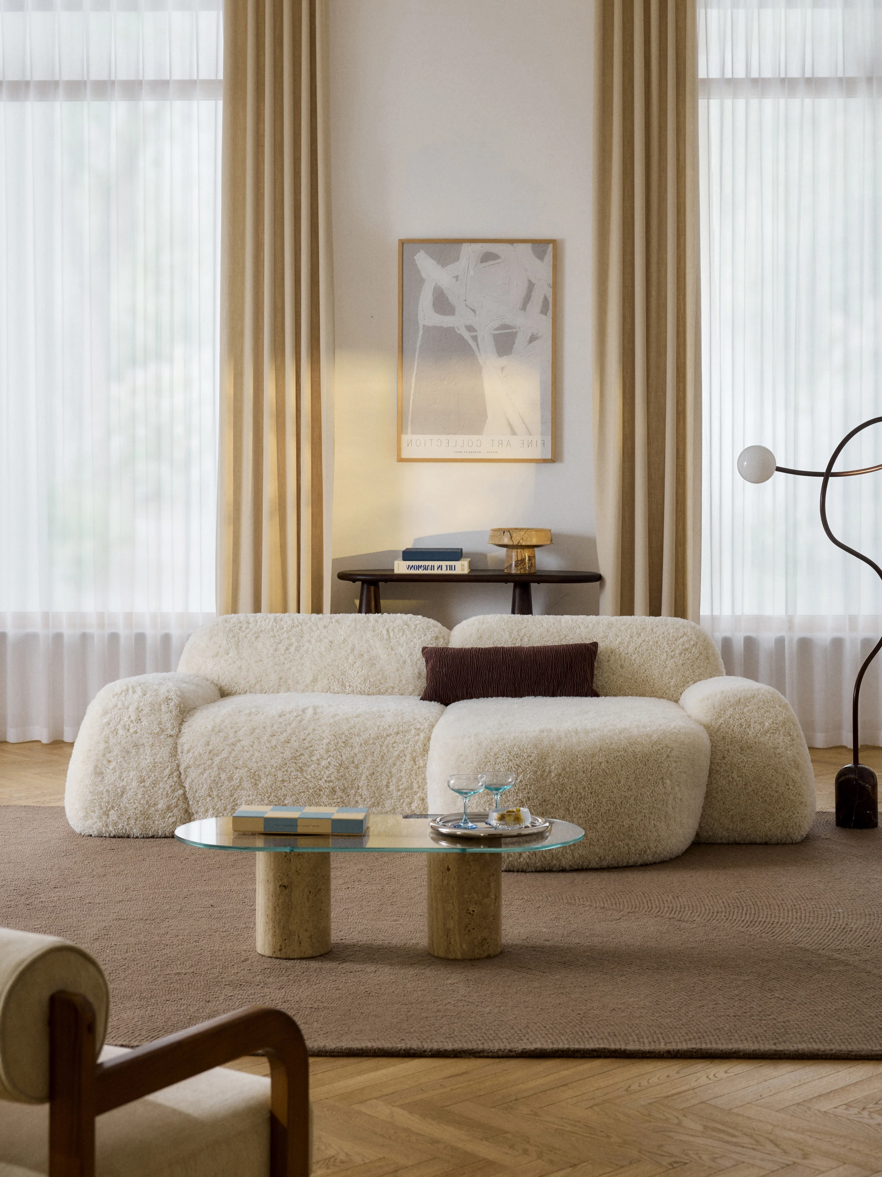 Teddy-Chaise-Eckmodul Wolke