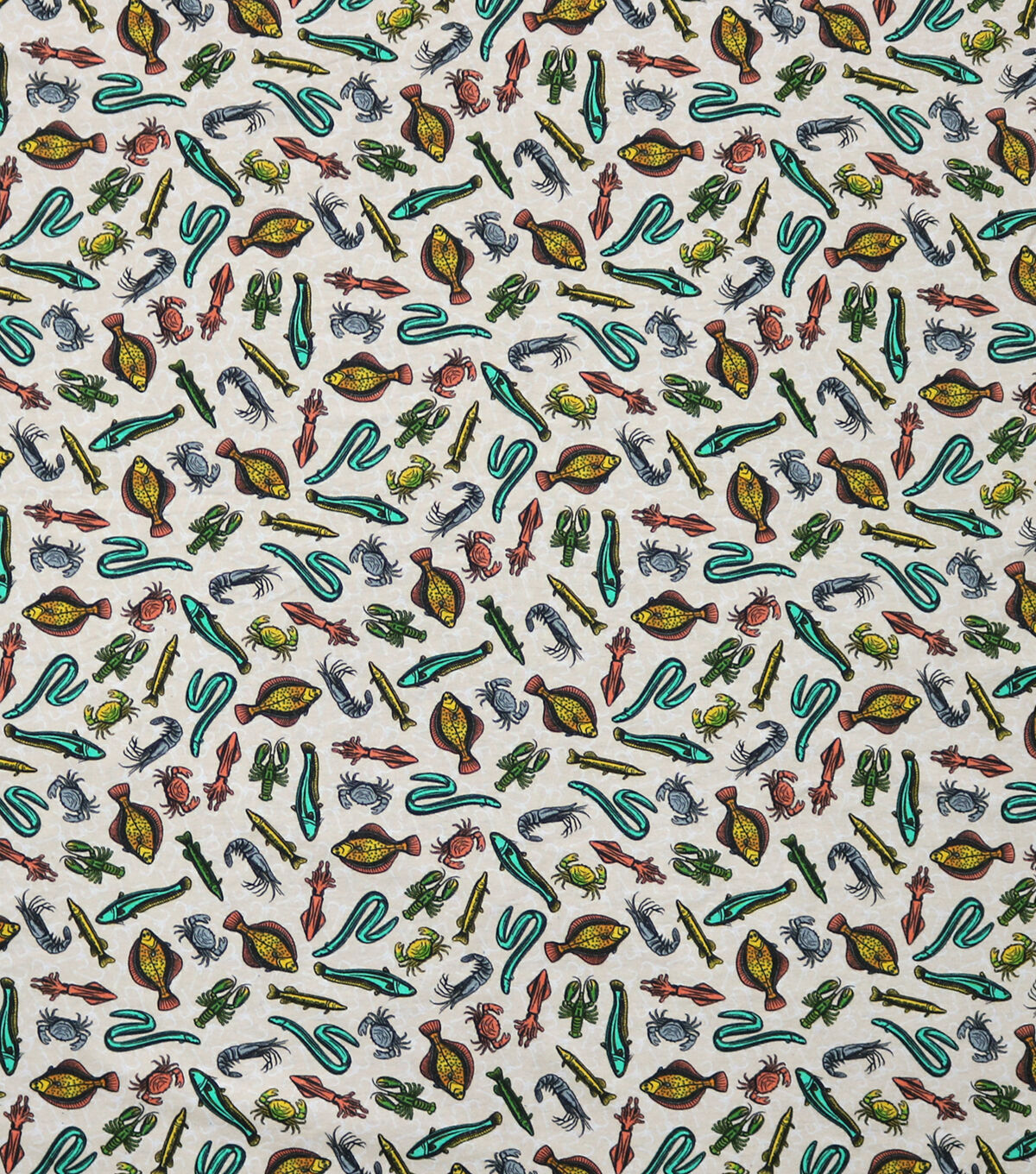 Tossed Lake Animals Super Snuggle Flannel Fabric