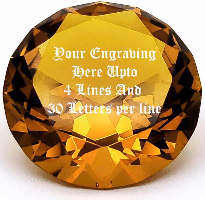 Personalized Crystal Diamond Heart Engraved Paperweight with Gift Box 9 colors to choose from.