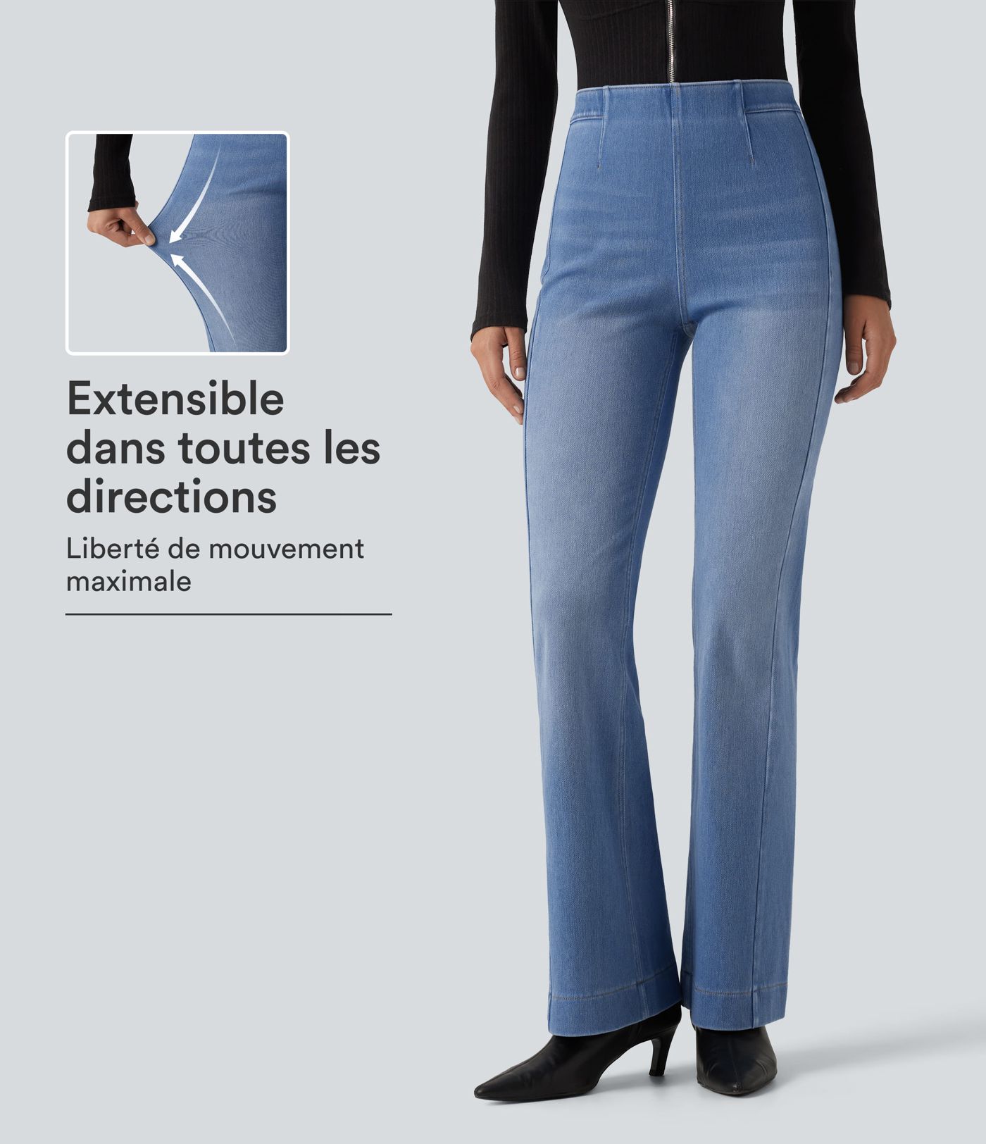Jean bootcut Halara Flex™ taille mi-haute avec poches