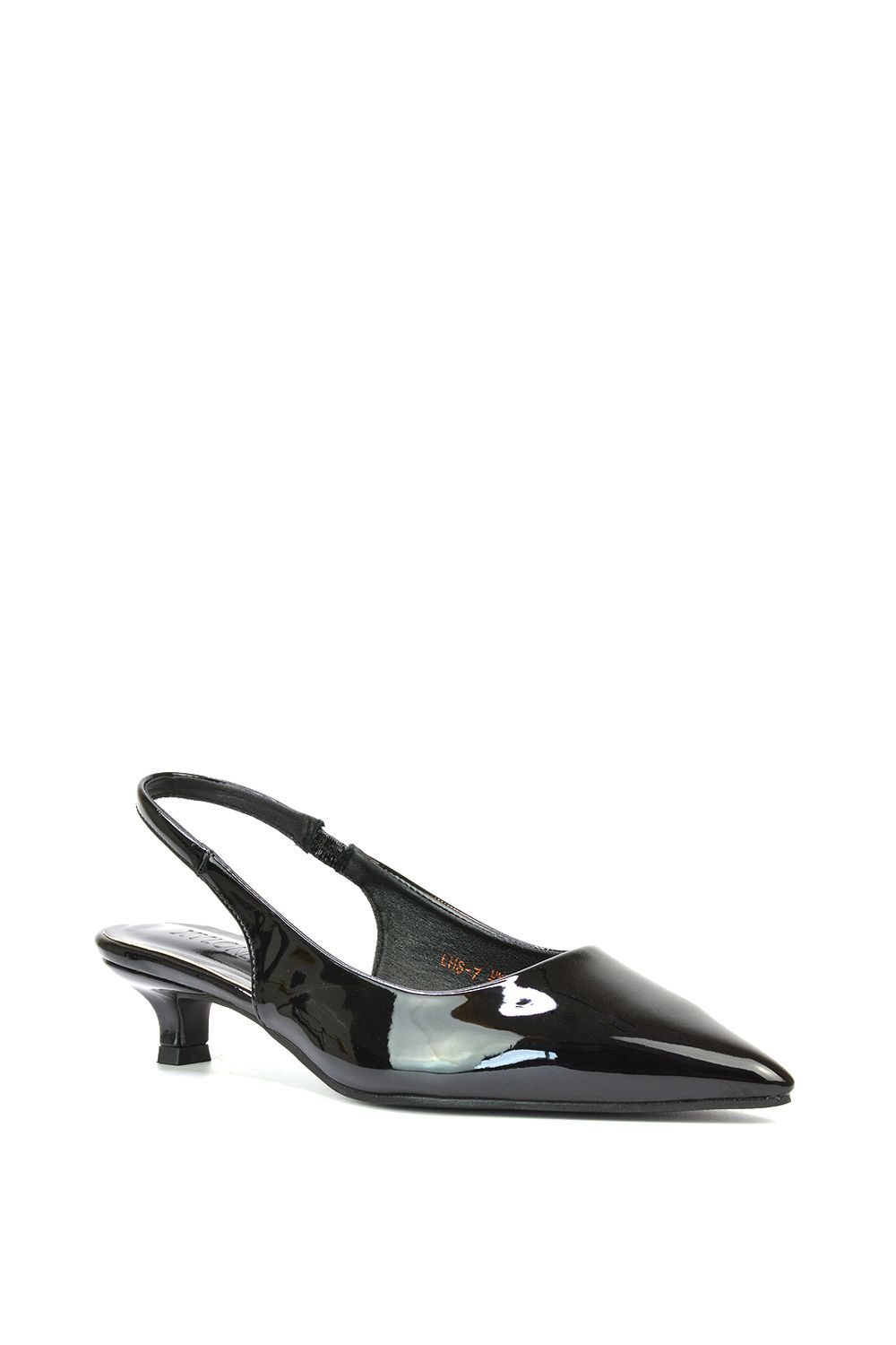 XY London Jenny' Pointed Toe Low Kitten Heel Slingback Pumps