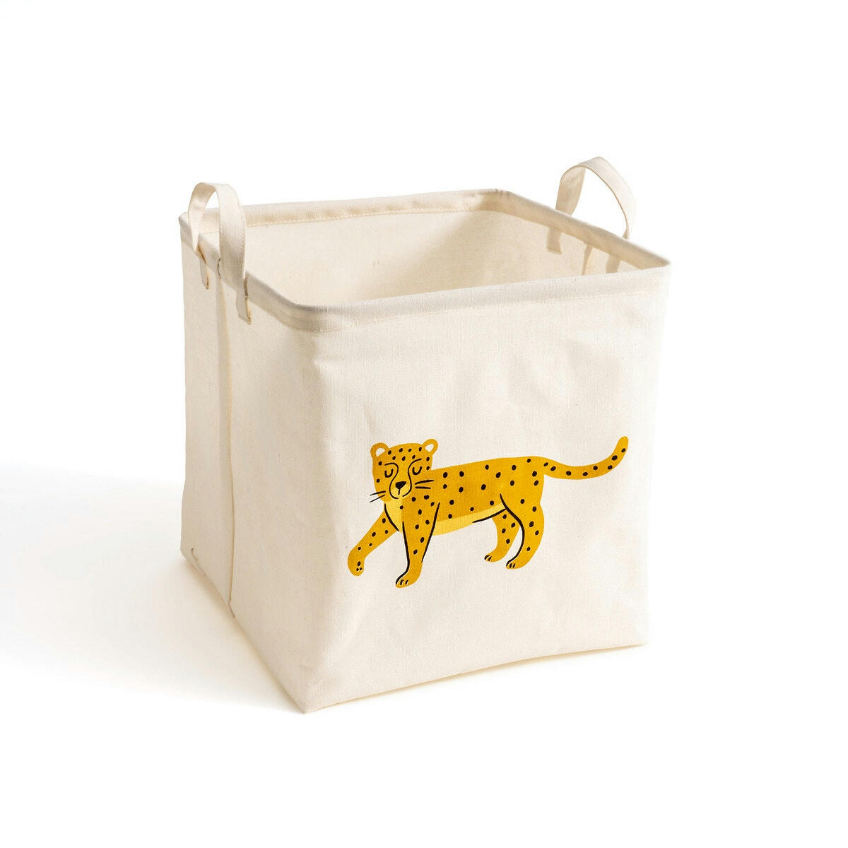 Panier cube motif léopard, Junglito