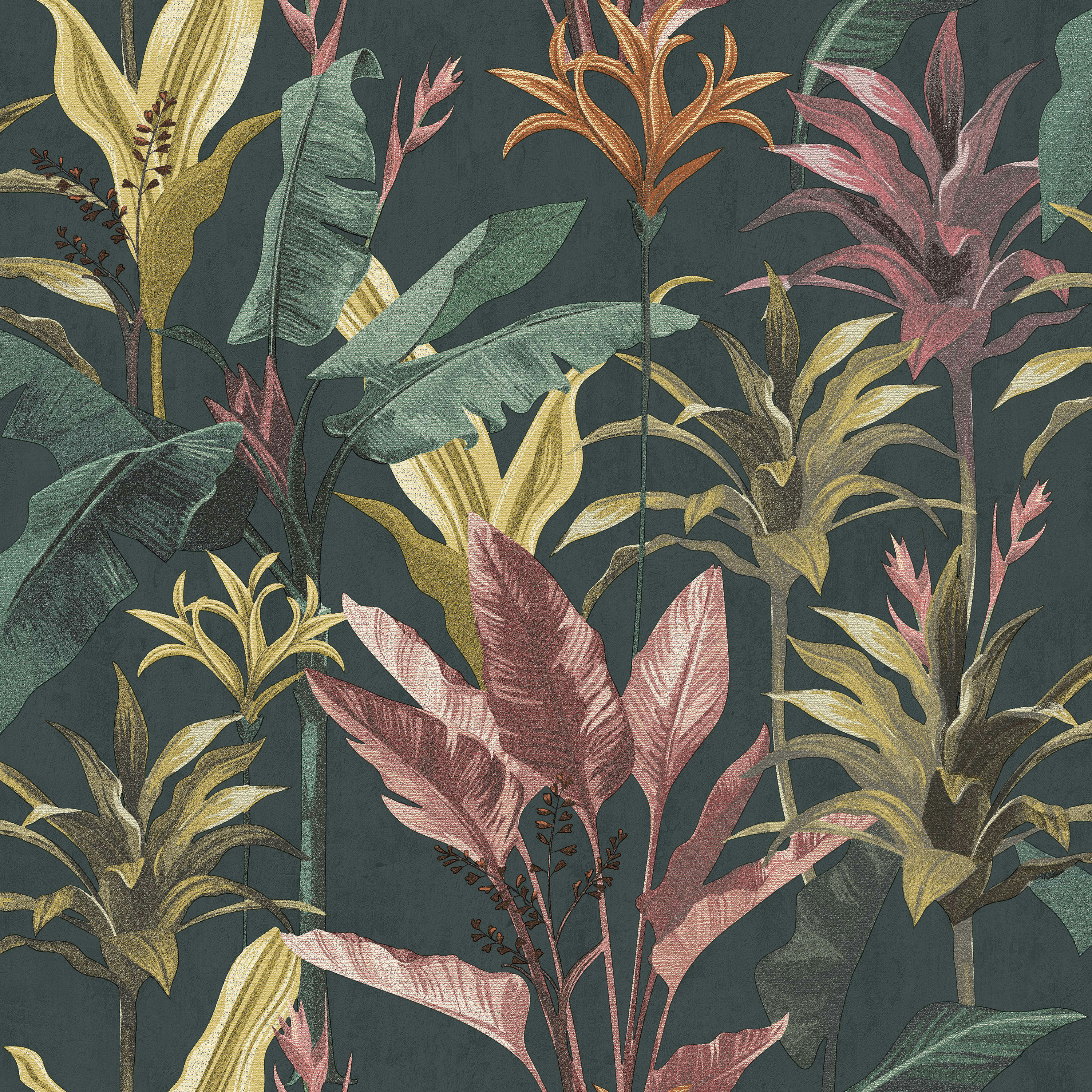 - papier peint vintage botanique vert 1005x52cm