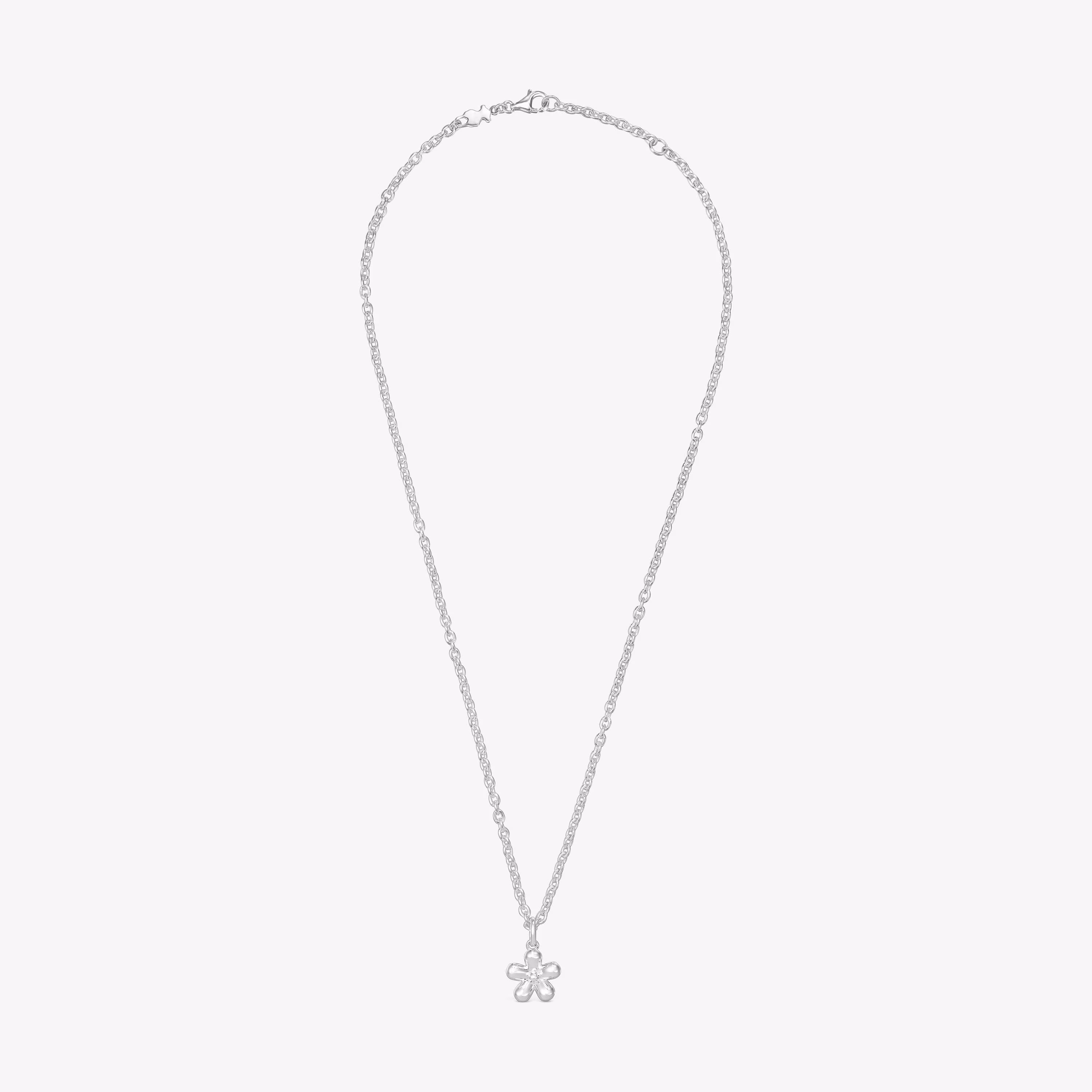 Collar corto flor de plata Daisy
