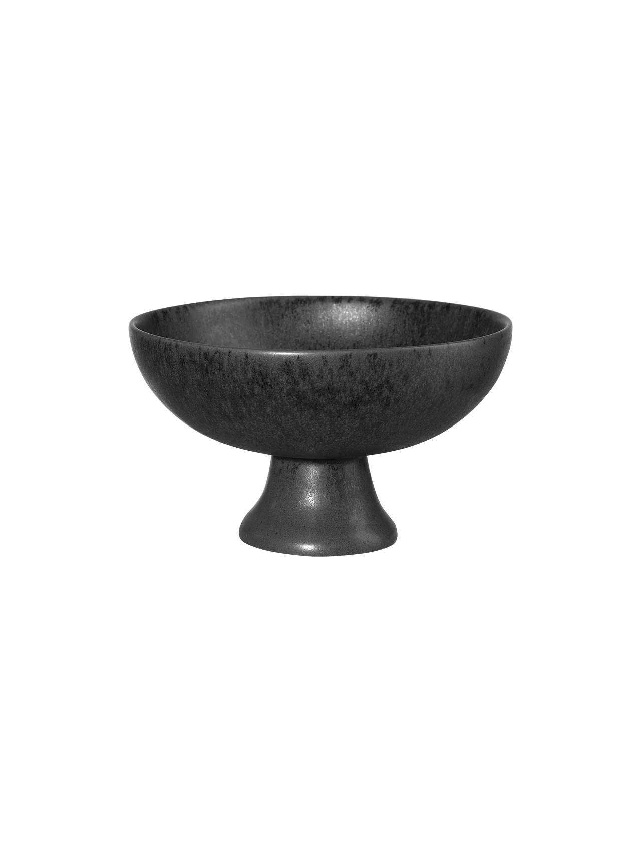 schale auf fuß, black iron