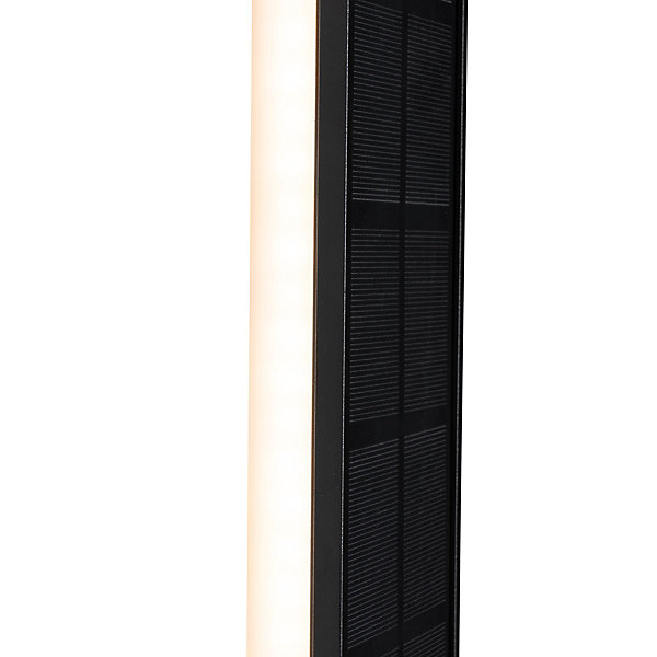 Applique murale d'extérieur noire 60 cm avec LED à intensité réglable sur 4 niveaux avec solaire - Serena