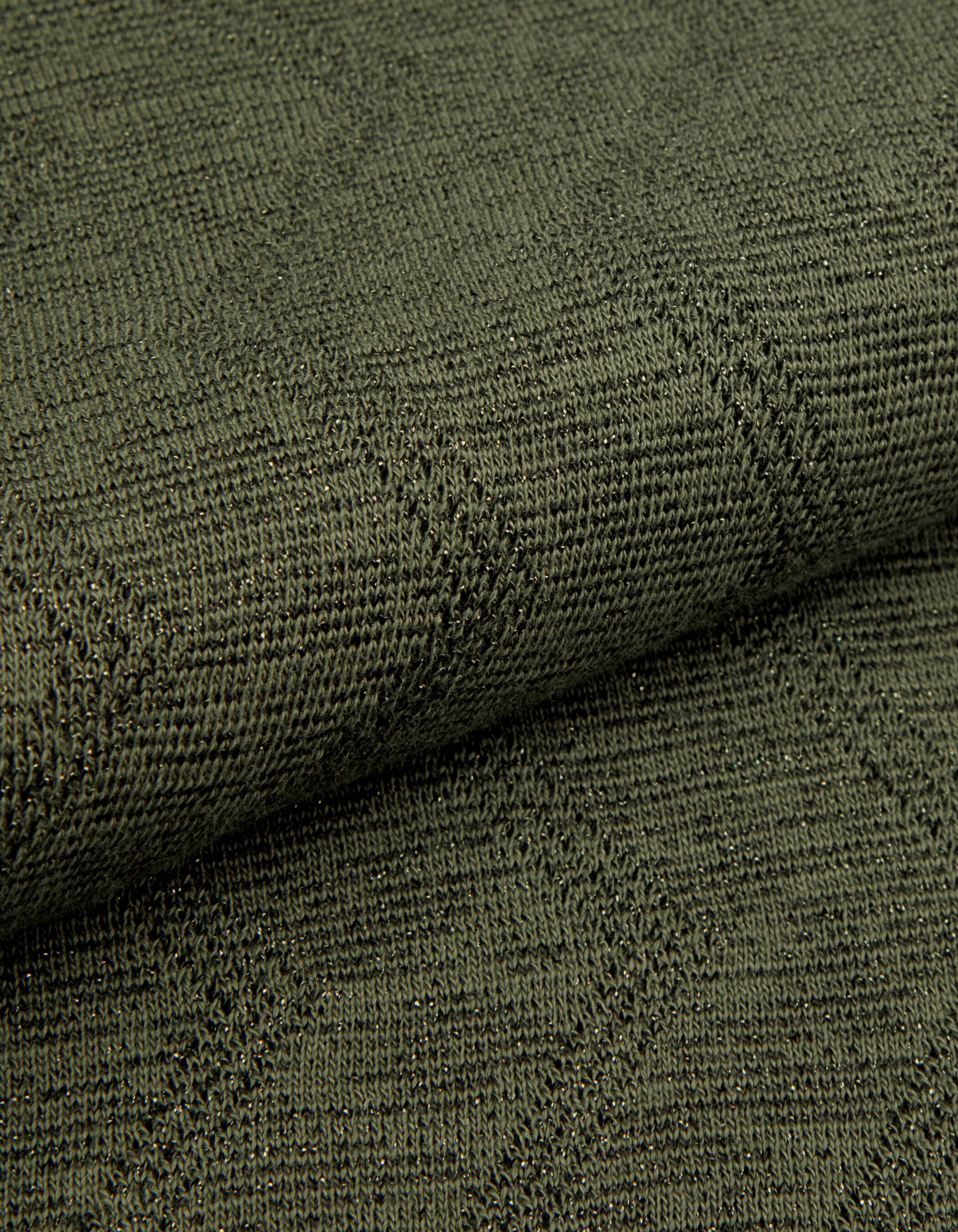 Tee-shirt manches courtes kaki jacquard fantaisie Femme