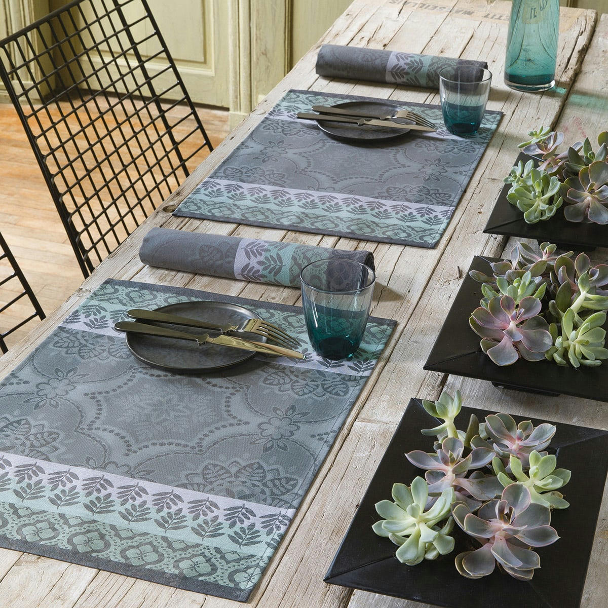 BASTIDE - Set de table en coton poivre 52 x 38