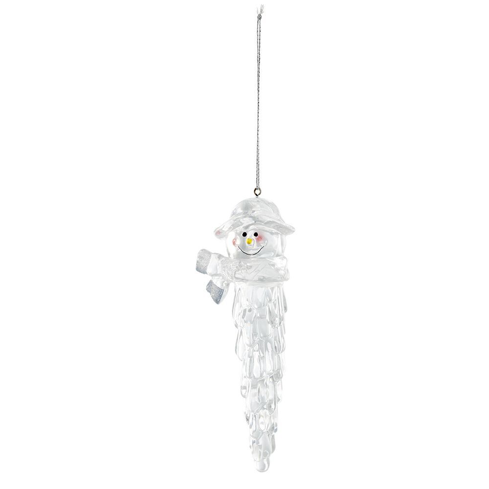 Stalactite en forme de bonhomme de neige à suspendre No&euml;l