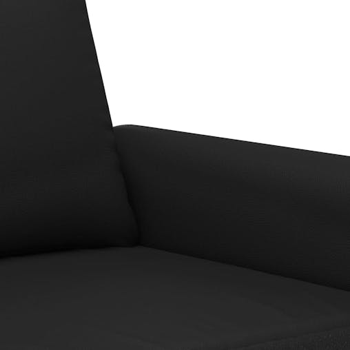 NNEVL 2 Piece Sofa Set with Pillows Black Faux Leather