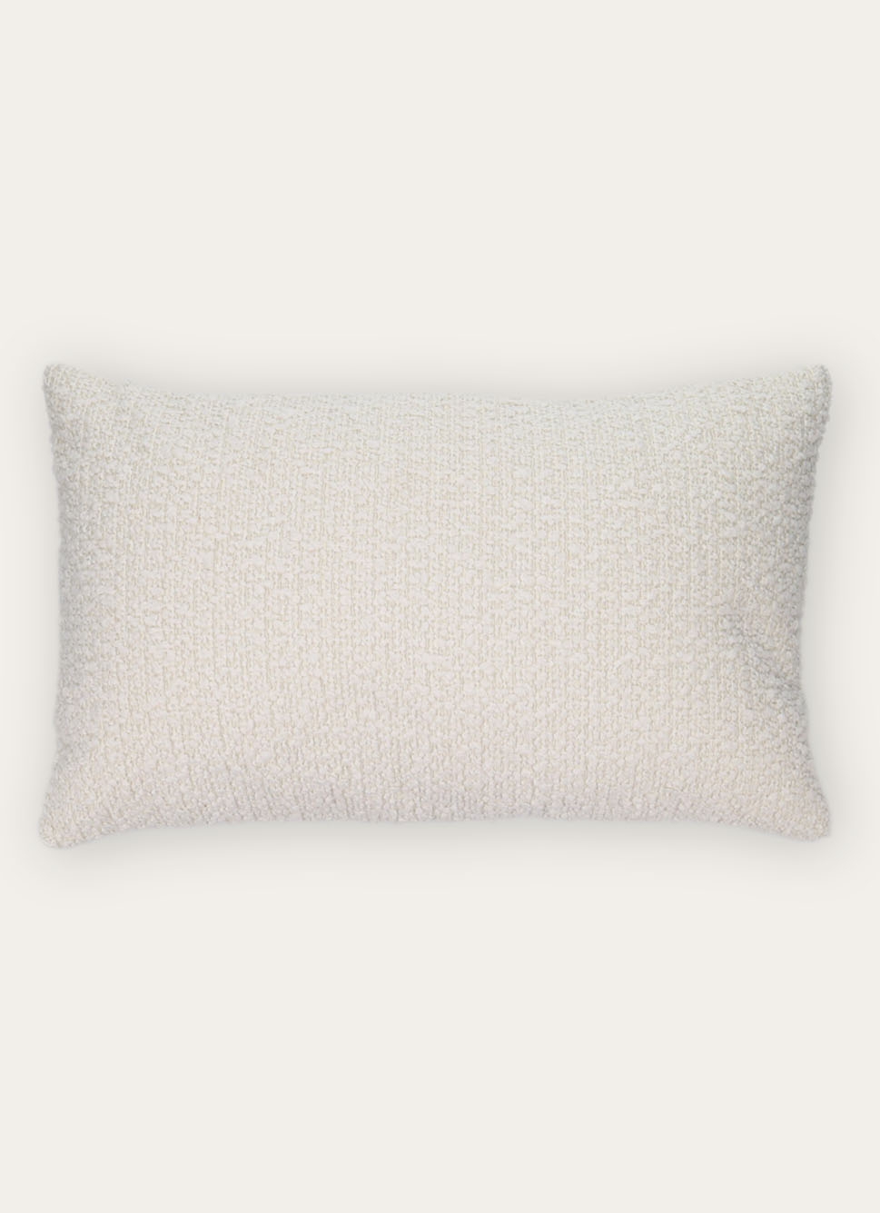 COUSSIN RECTANGULAIRE EN TISSU BOUCLETTE BLANC