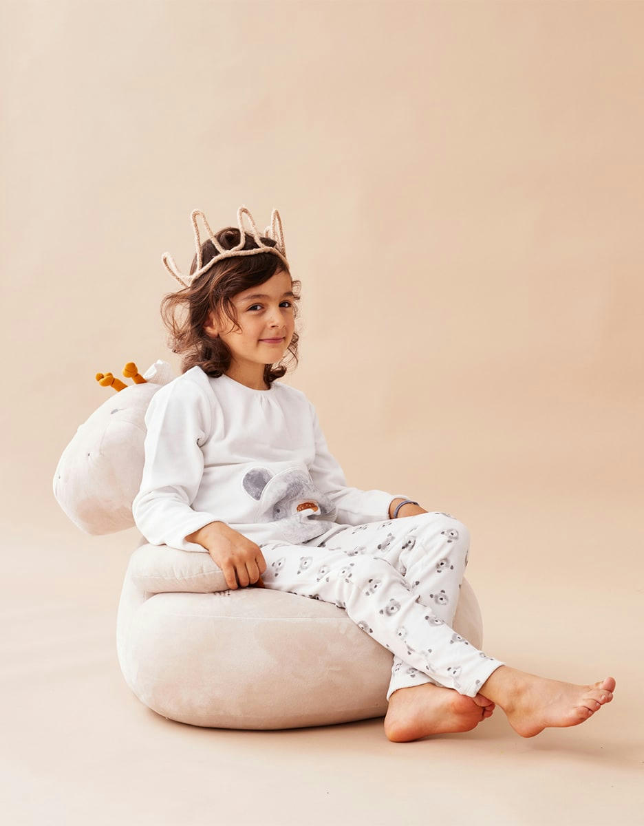 - Sofa Tiga en veloudoux, beige/ocre