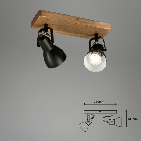 Spotstrahler »ARBO«, Länge: 28 cm, Höhe: 13,5 cm, schwarz