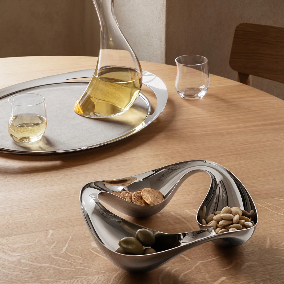 Georg Jensen - Cobra Serviertablett, Ø 36,1 cm, Edelstahl