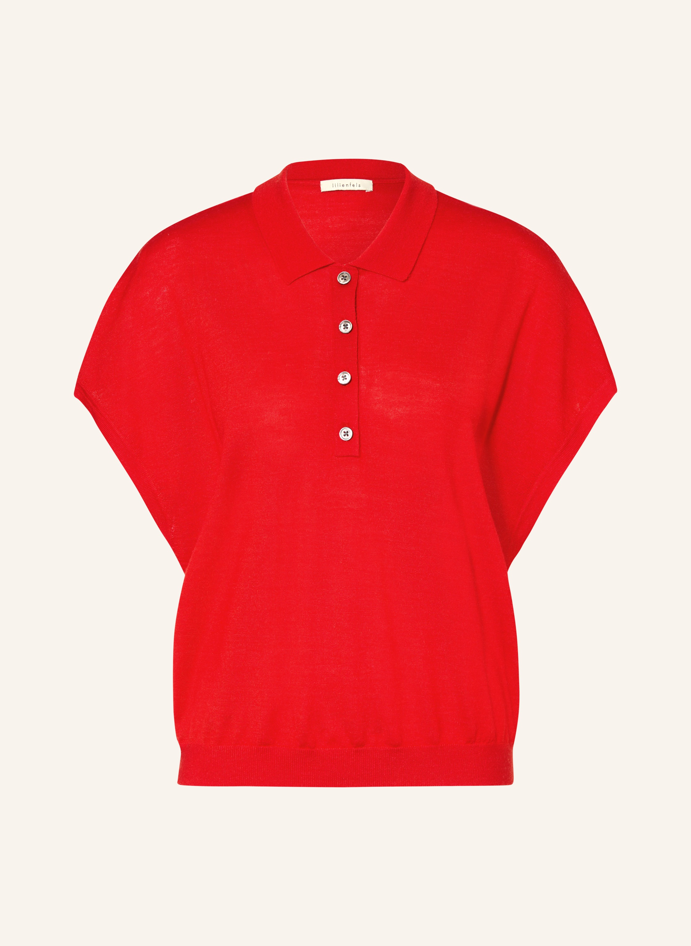 lilienfels Strick-Poloshirt mit Merinowolle