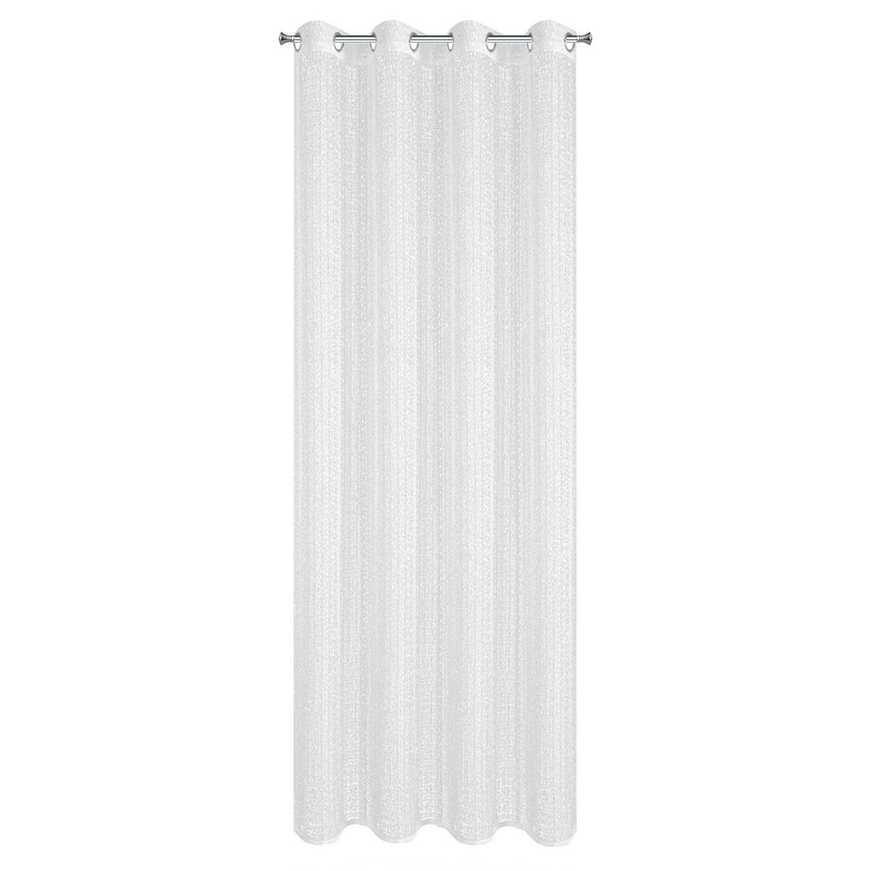Firanka gotowa KLOE biała siatka przelotki 140x250 cm