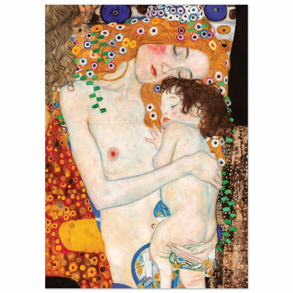 Artfulprints Poster Gustav Klimt - The three ages of the woman  - 50x70 cm - Meerkleurig