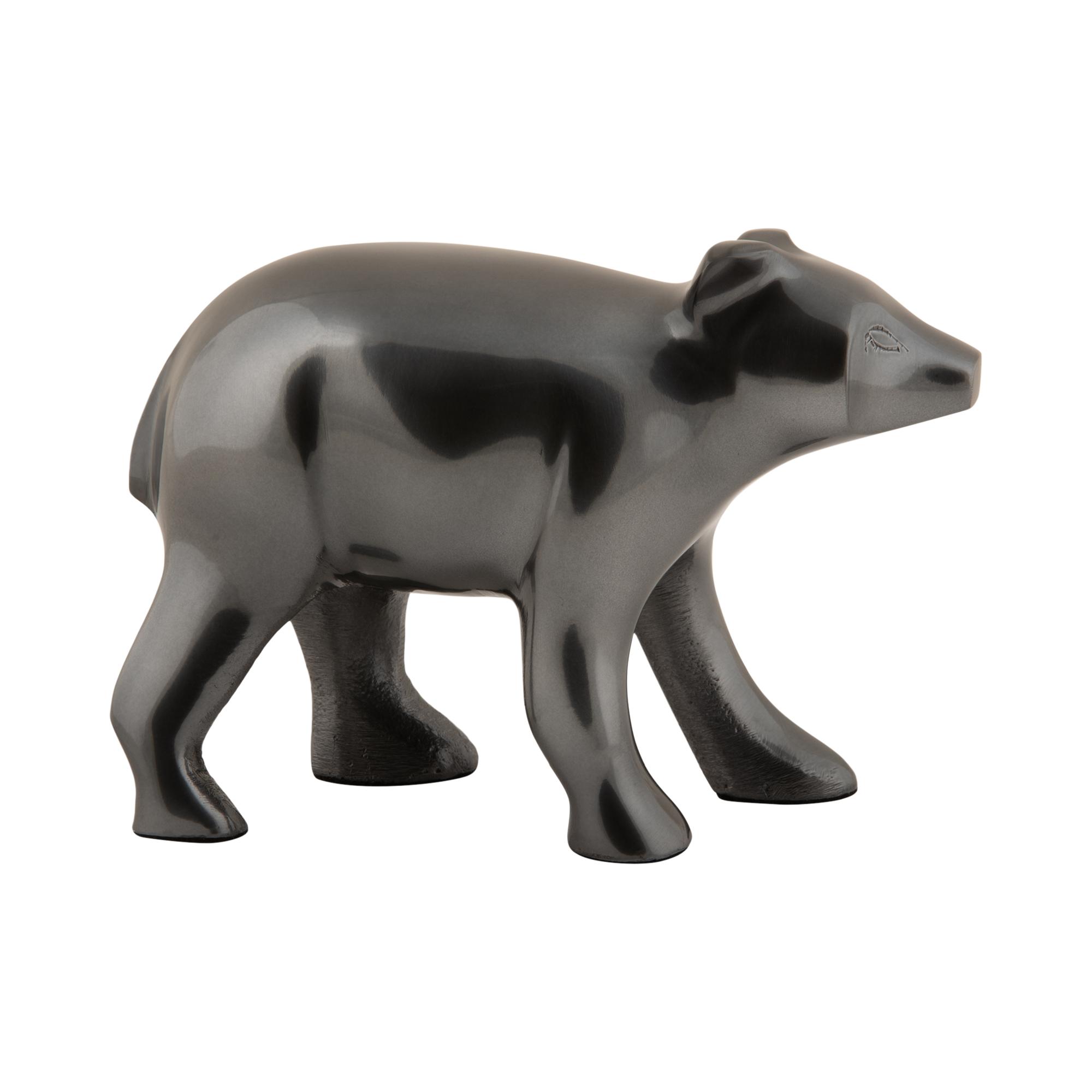 Present Time ornament Bear - grijs - 15x7x10.5cm