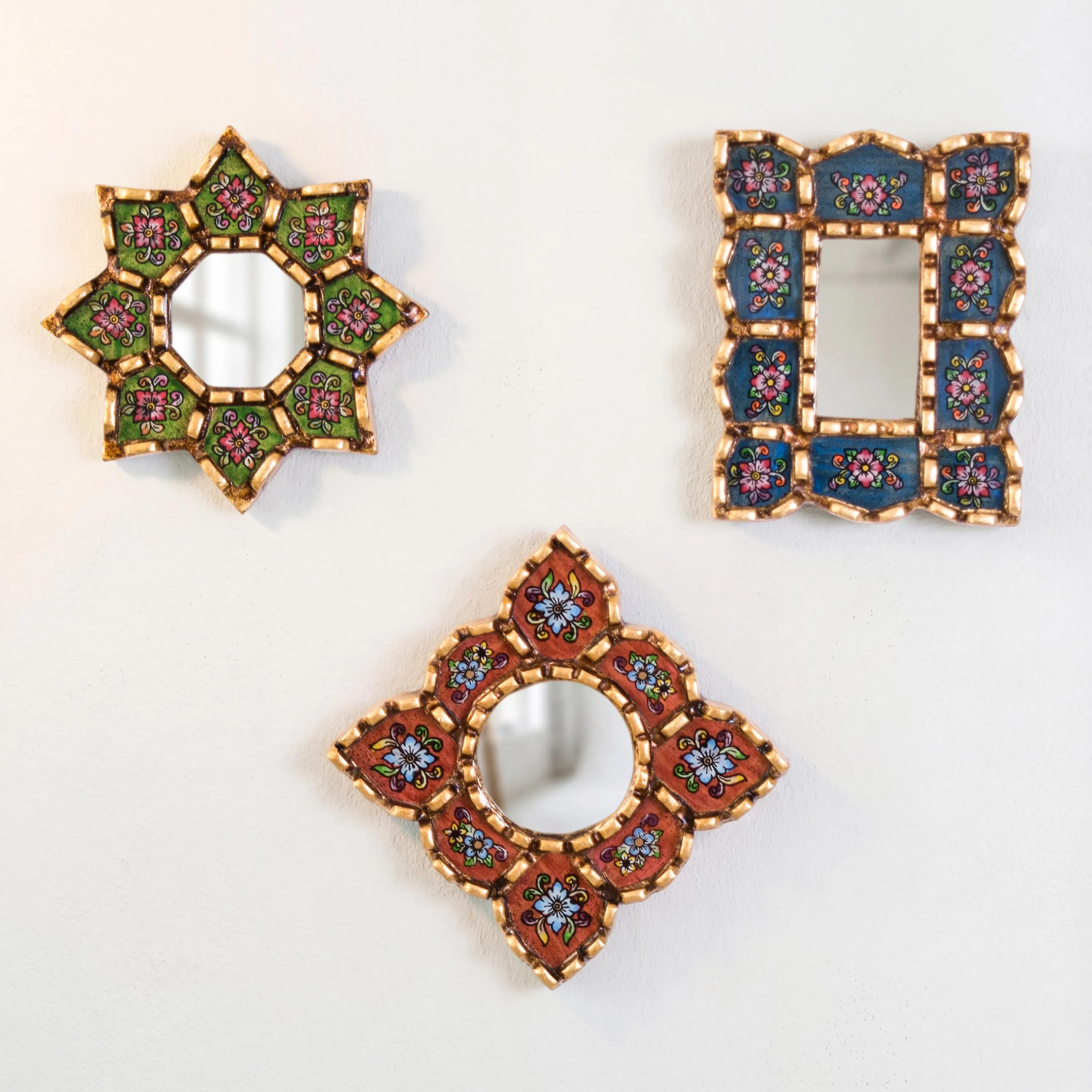 Set of 3 Small Wall Mirrors 6