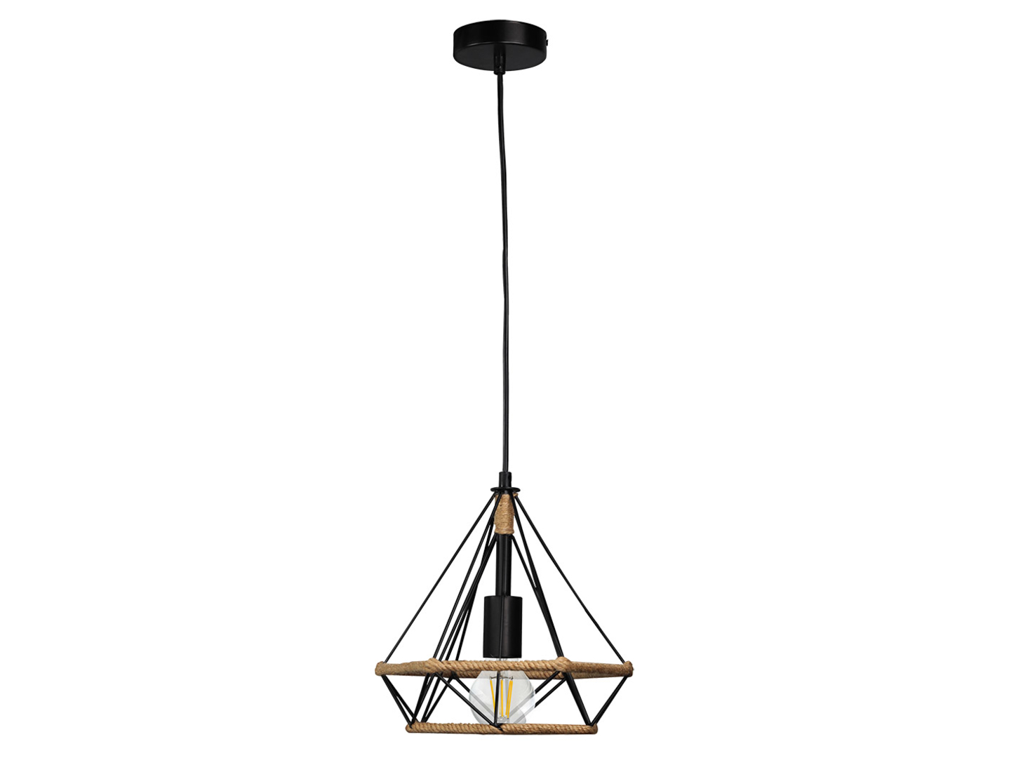 Lampa wisząca Broxton metalowa brązowo-czarna