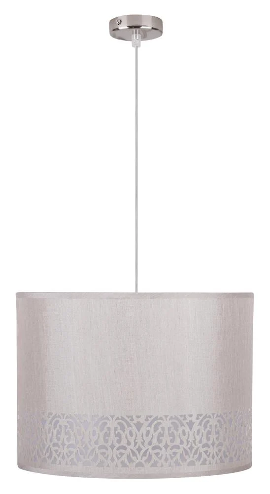 Lampa wisząca srebrno-beżowa ARABESCA 1xE27x60W wym: 110x33x33 cm Candellux