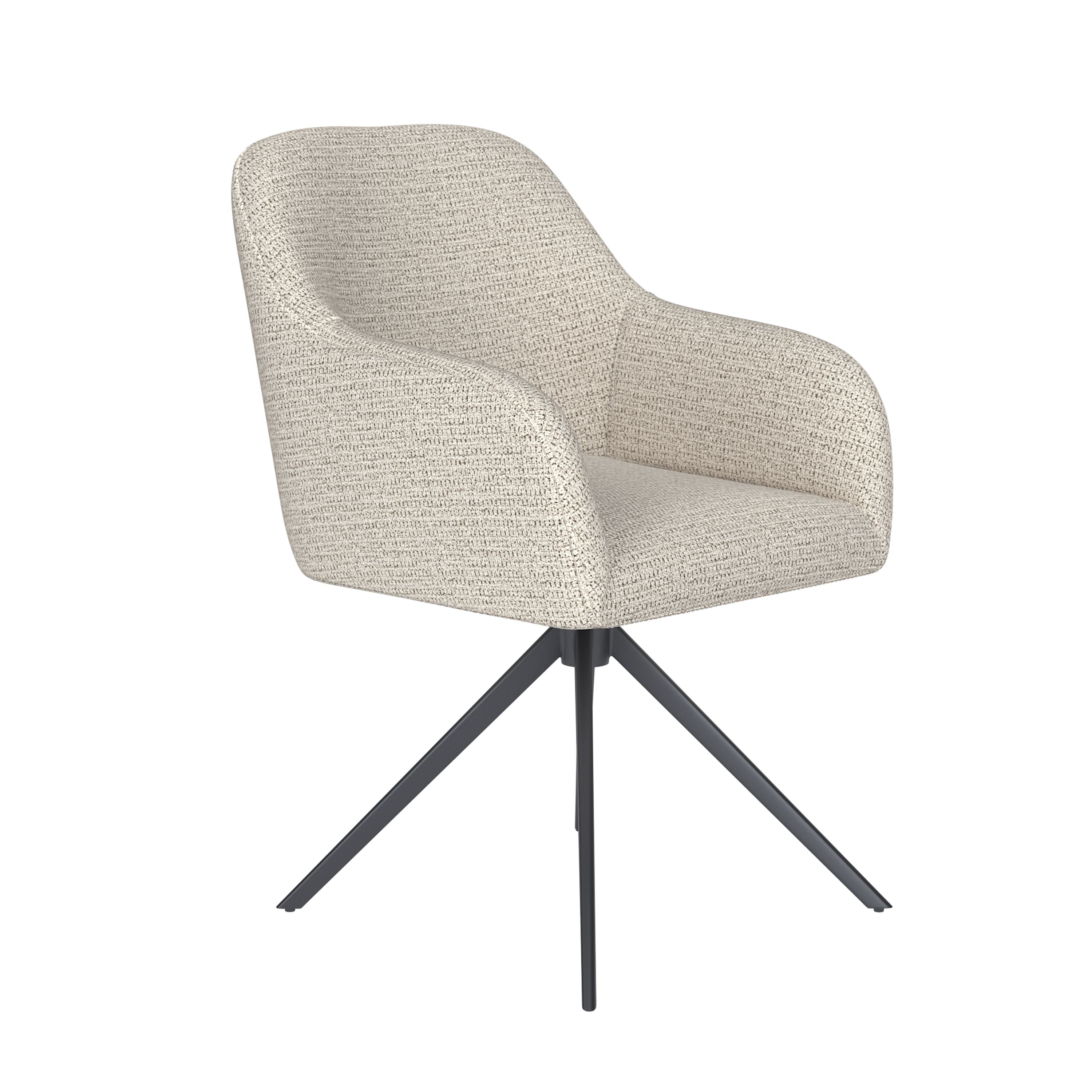 Housecraft Living Otis Eetkamerstoel Draaibaar Metaal Off-White - Beige