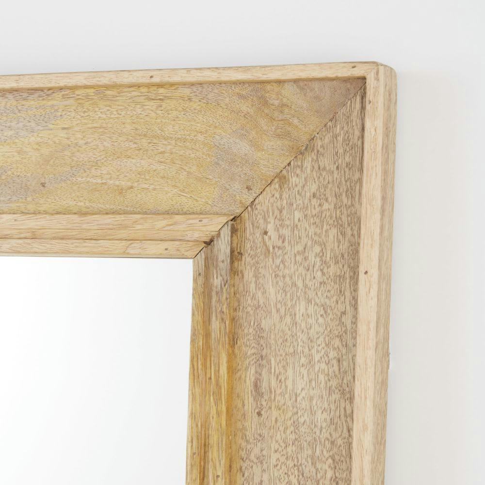 OMNIA - Grand miroir rectangulaire en bois de manguier 80x165
