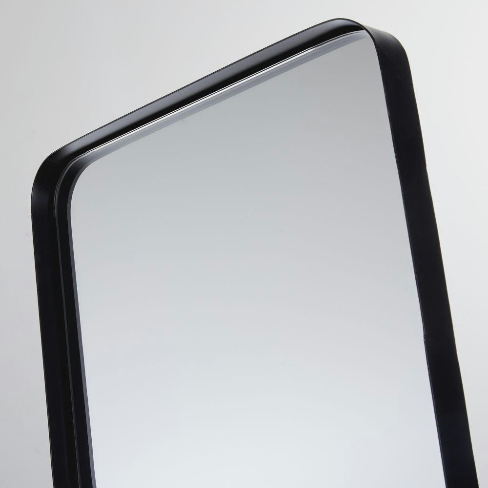 WESTON - Grand miroir rectangulaire sur pied en métal noir 41x170