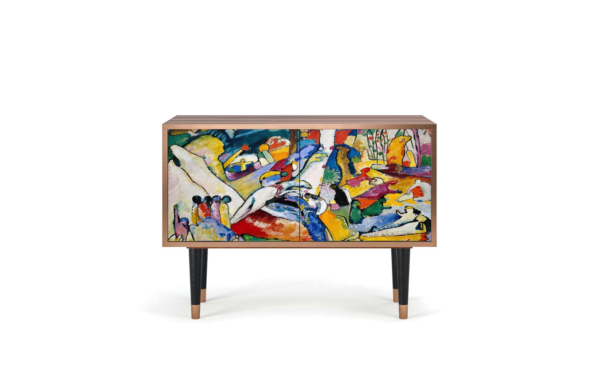 IMPROVISATION 26 BY WASSILY KANDINSKY - Buffet bas  multicolore 2 portes L 94 cm