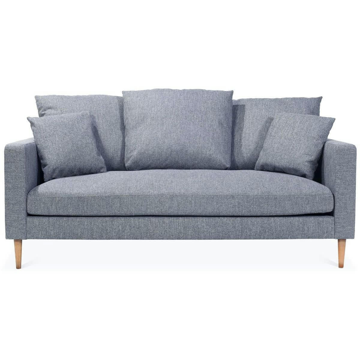 CARLA - Canapé 3 places en tissu gris, MADE IN FRANCE